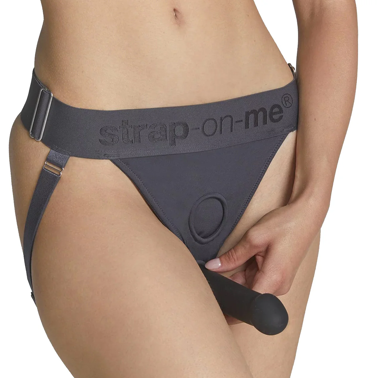 Strap-on-Me Lingerie Unique Strap-On Harness - One Size, Grey - Image 5
