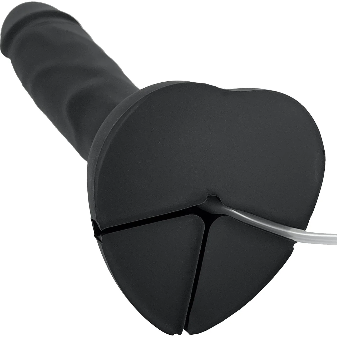 Strap-on-Me Squirting Harness Compatible Realistic Silicone Dildo - Large, Black - Image 7