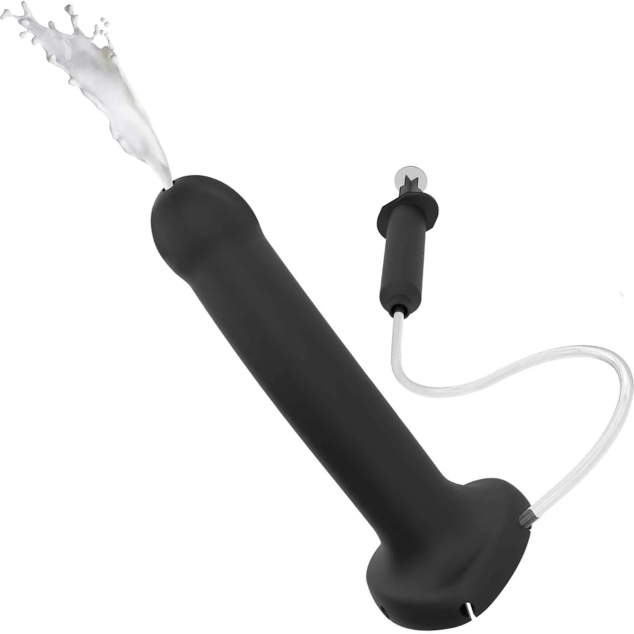 Strap-on-Me Squirting Harness Compatible Silicone Dildo - Large, Black - Image 2