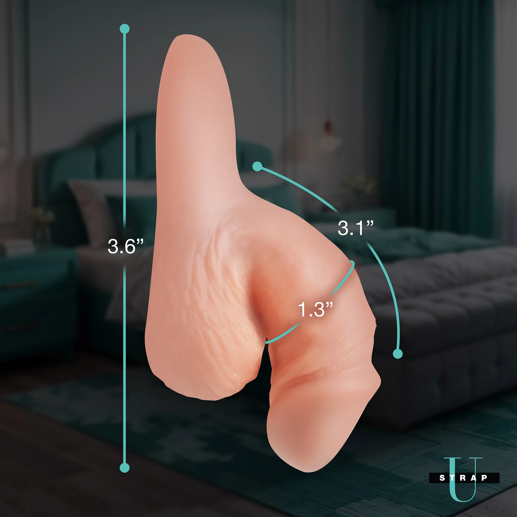 Strap U 3.6" Silicone Packer Dildo - Image 10