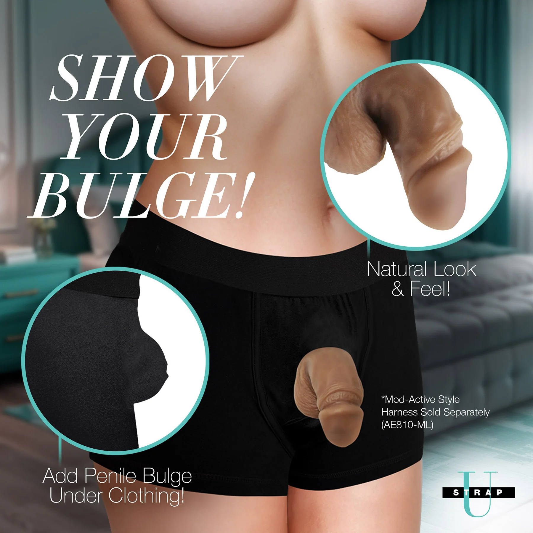 Strap U 3.6" Silicone Packer Dildo - Image 12