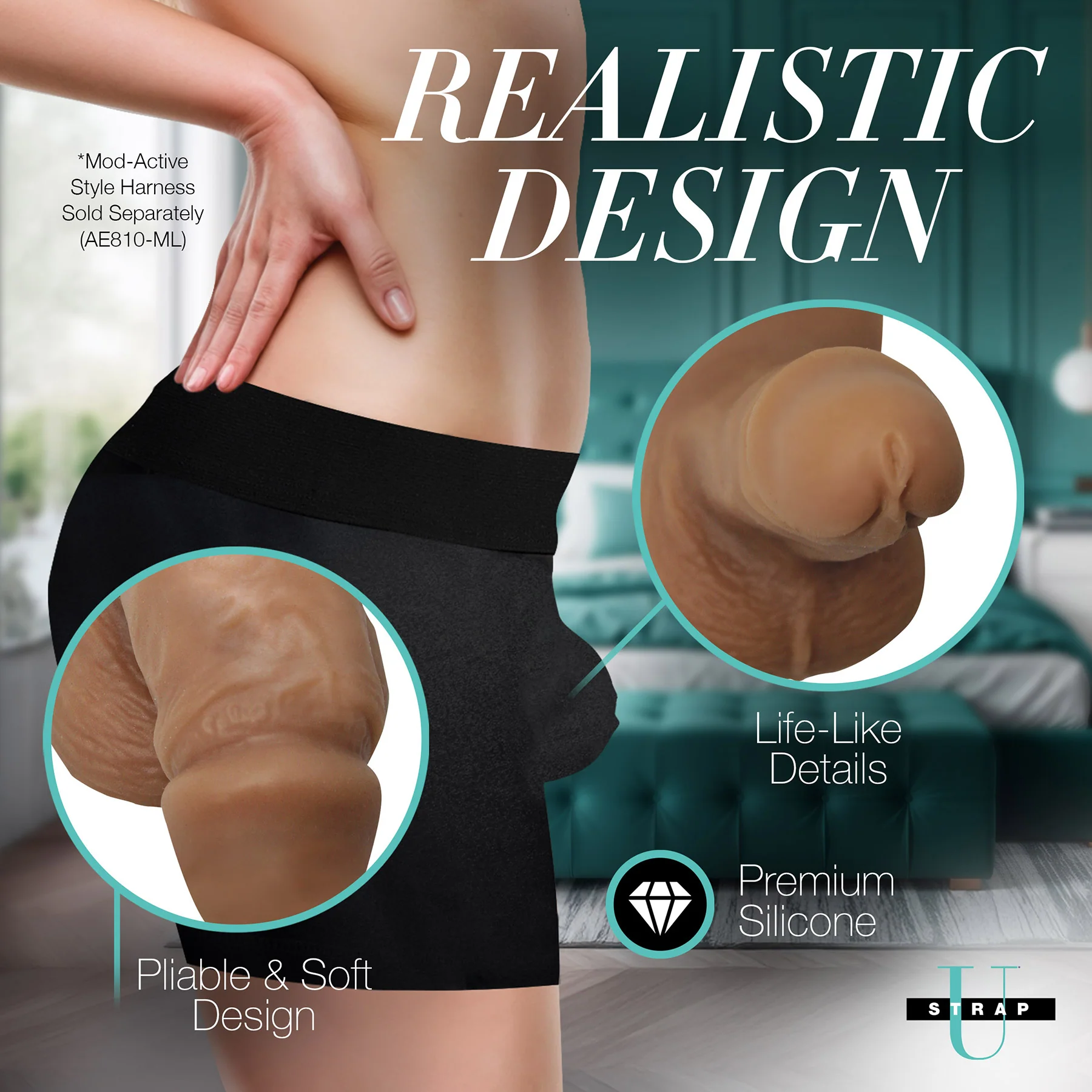 Strap U 3.6" Silicone Packer Dildo - Image 18