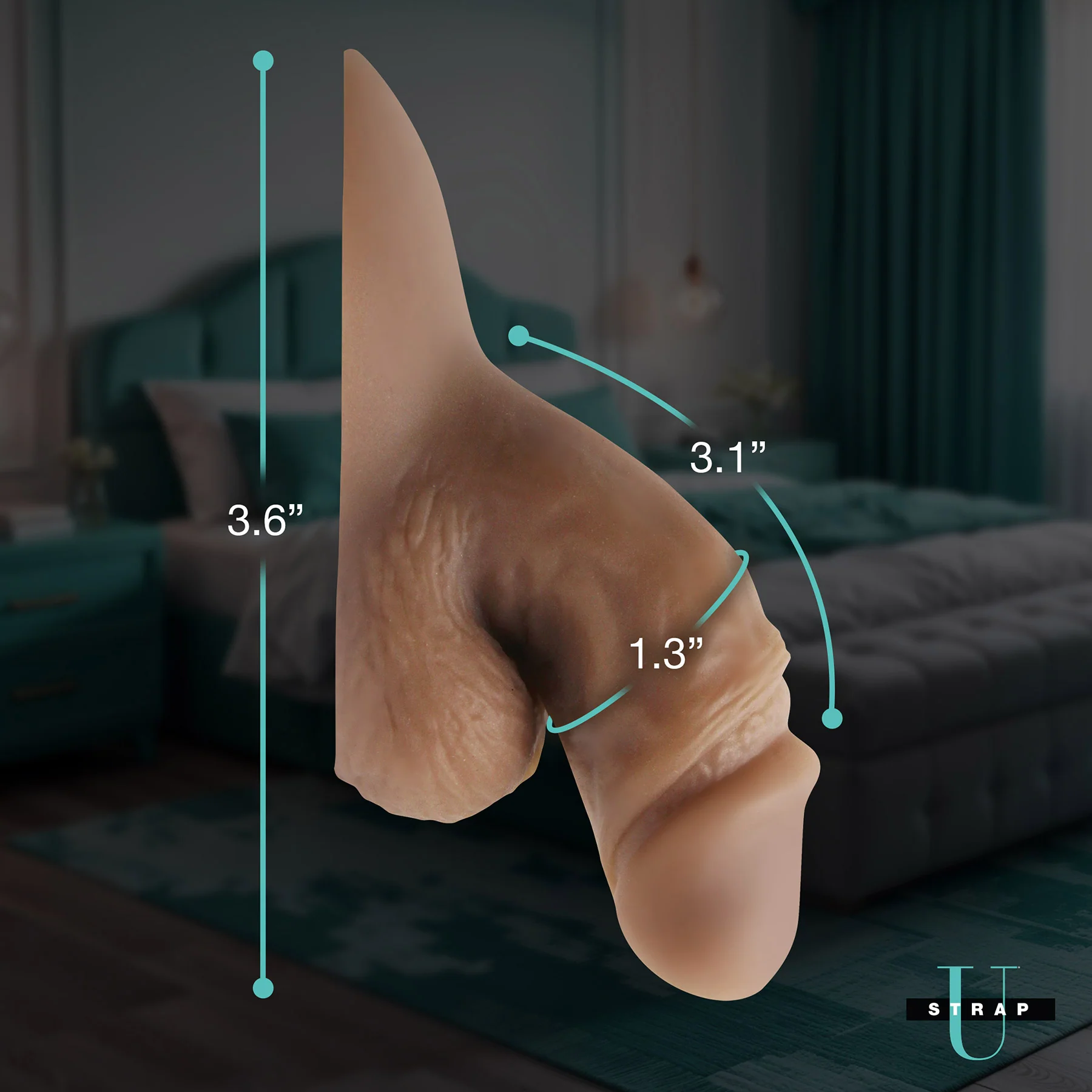Strap U 3.6" Silicone Packer Dildo - Image 20