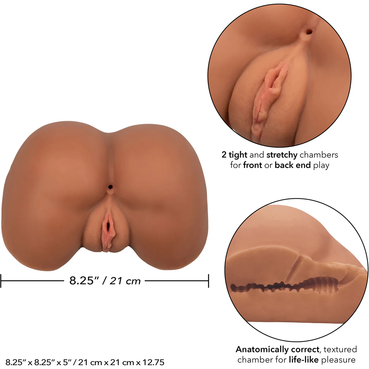 Stroke It Life-Size Ass Masturbator By CalExotics - Caramel - Image 2