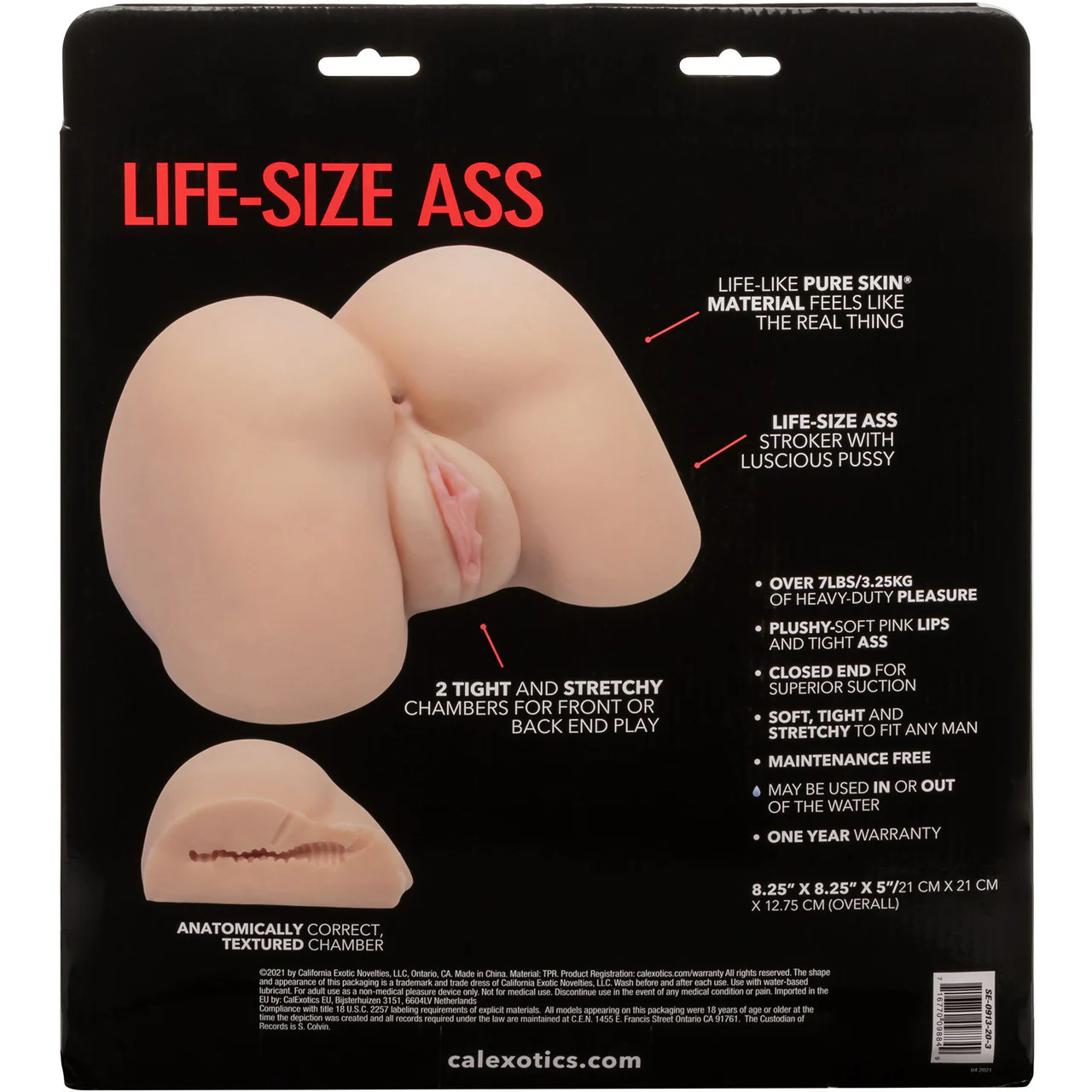 Stroke It Life-Size Ass Masturbator By CalExotics - Vanilla - Image 8