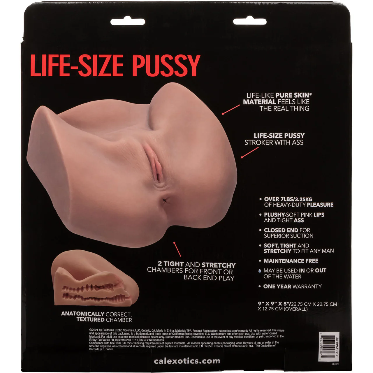 Stroke It Life-Size Pussy Masturbator By CalExotics - Caramel - Image 6