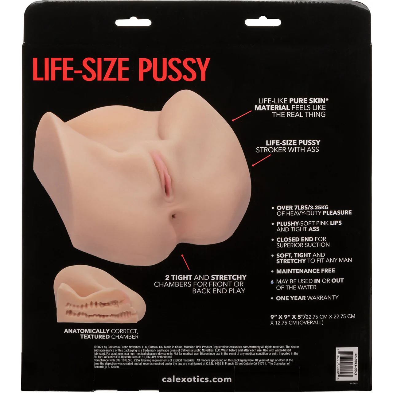 Stroke It Life-Size Pussy Masturbator By CalExotics - Vanilla - Image 6