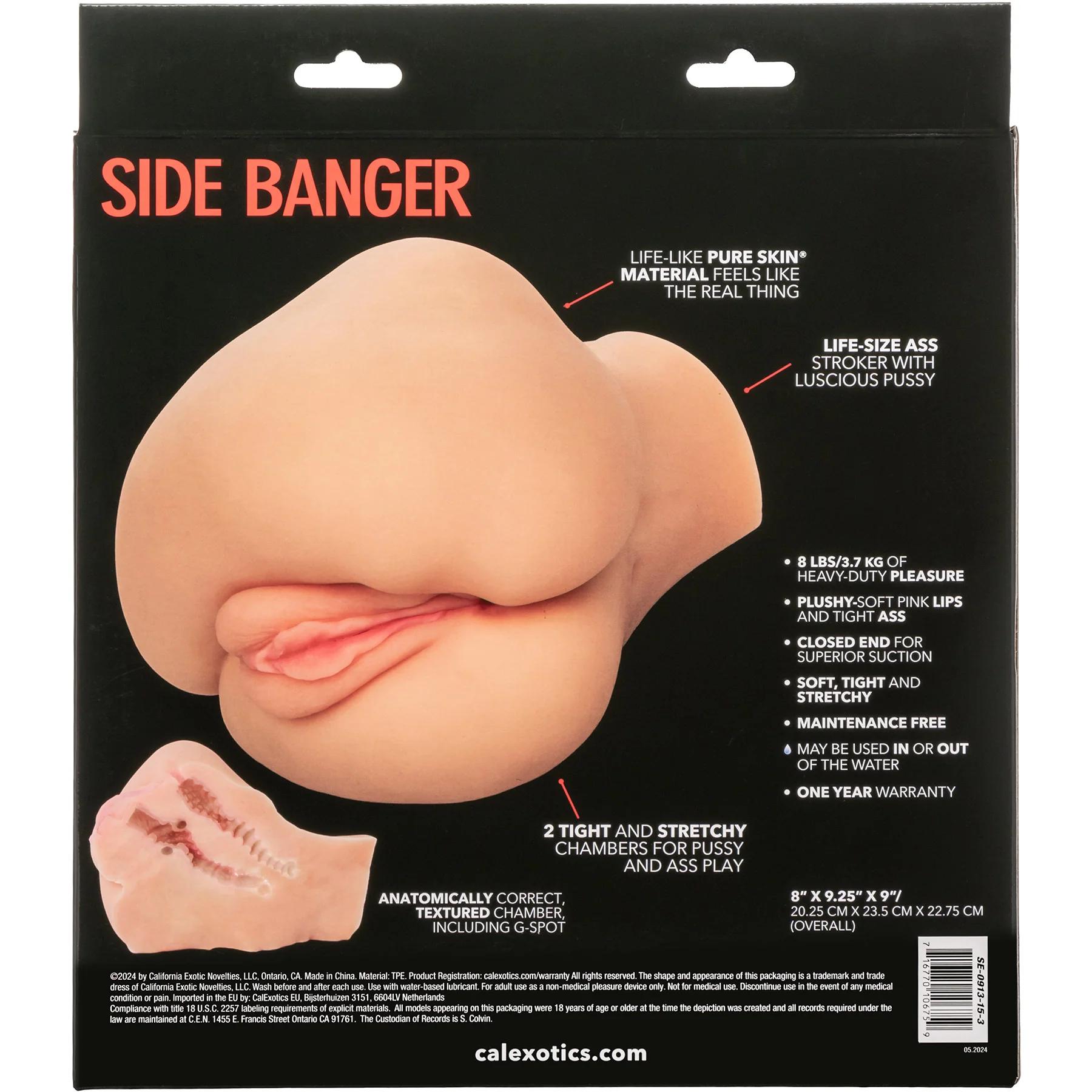 Stroke It® Side Banger Penis Stroker With Pussy & Ass By CalExotics - Image 9