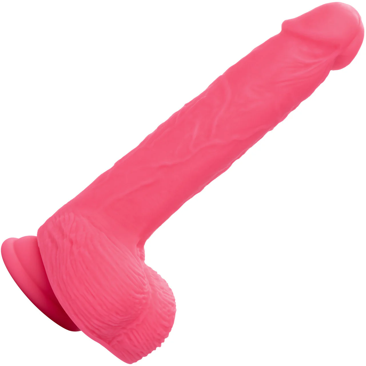 Studs 7" Rechargeable Rumbling & Thrusting Silicone Suction Cup Dildo With Balls By CalExotics - Pink - Image 4