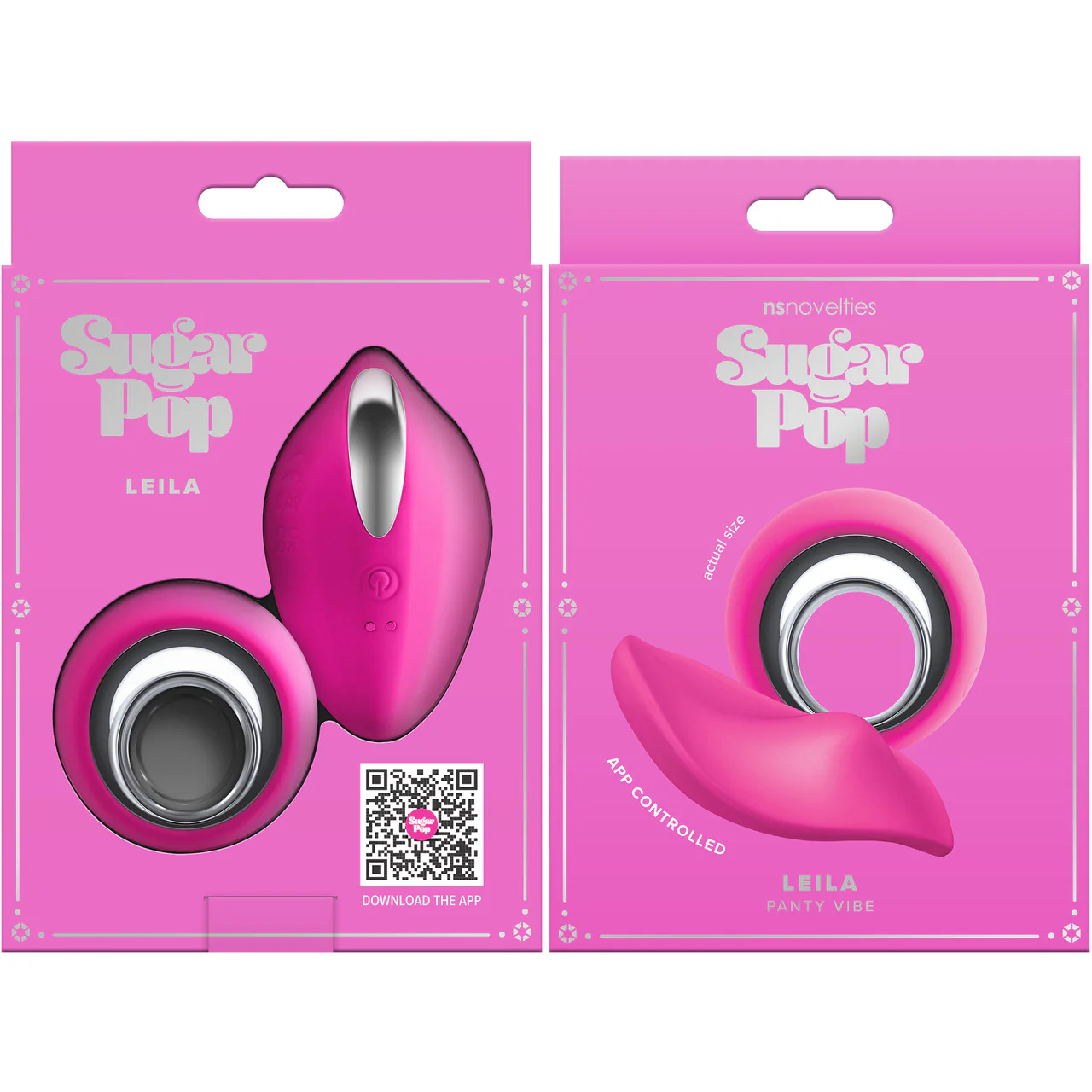 Sugar Pop Leila Rechargeable Silicone App Enabled Panty Vibe With Remote - Pink - Image 3