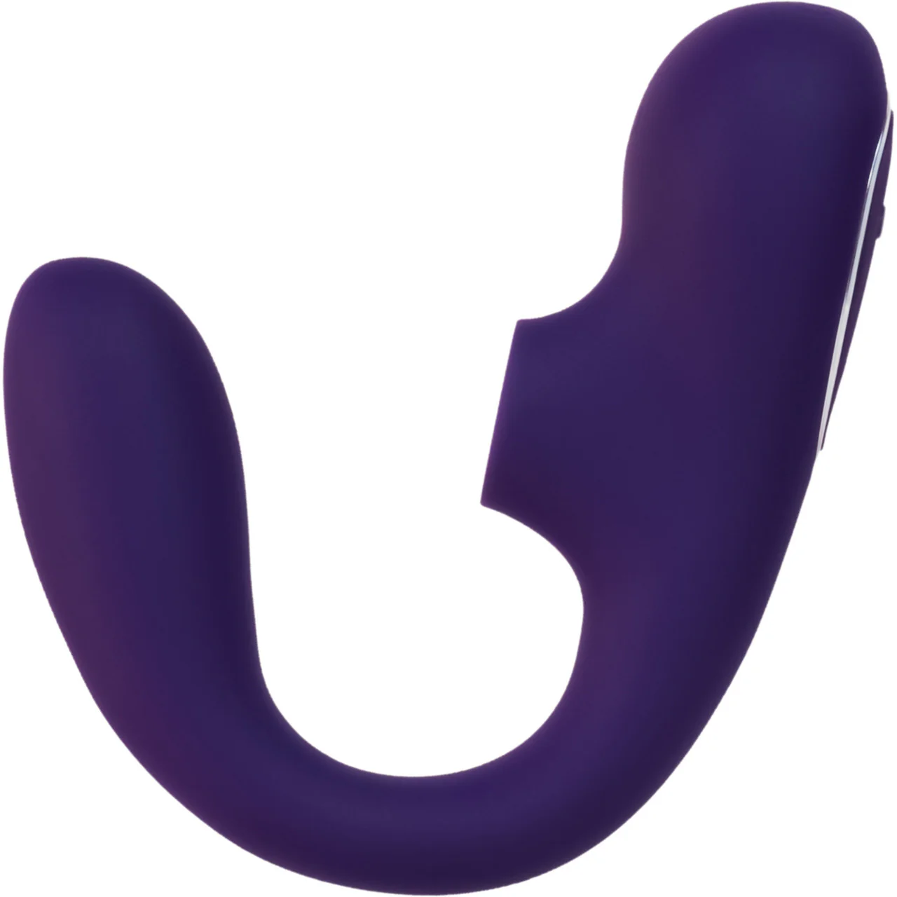 SUKI Plus Rechargeable Silicone Dual Stimulation Vibrator With Clitoral Pulsator By VeDO - Deep Purple - Image 3