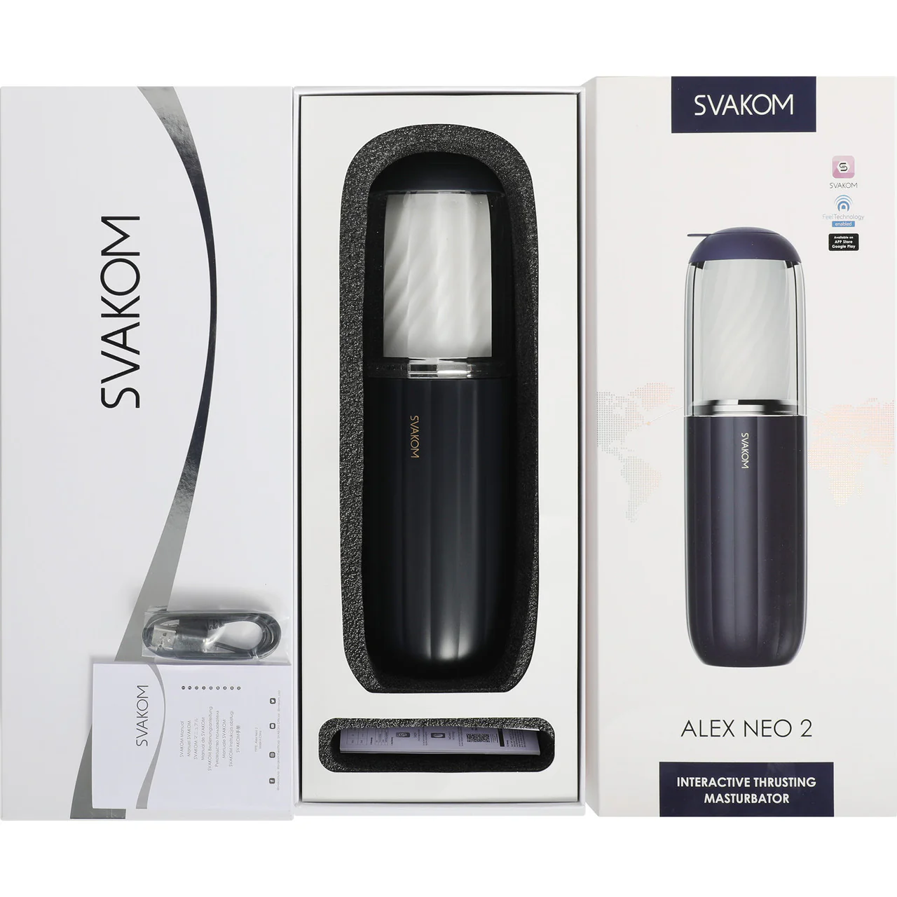 SVAKOM ALEX NEO 2 Powerful Thrusting App Enabled Interactive Penis Masturbator - Image 8