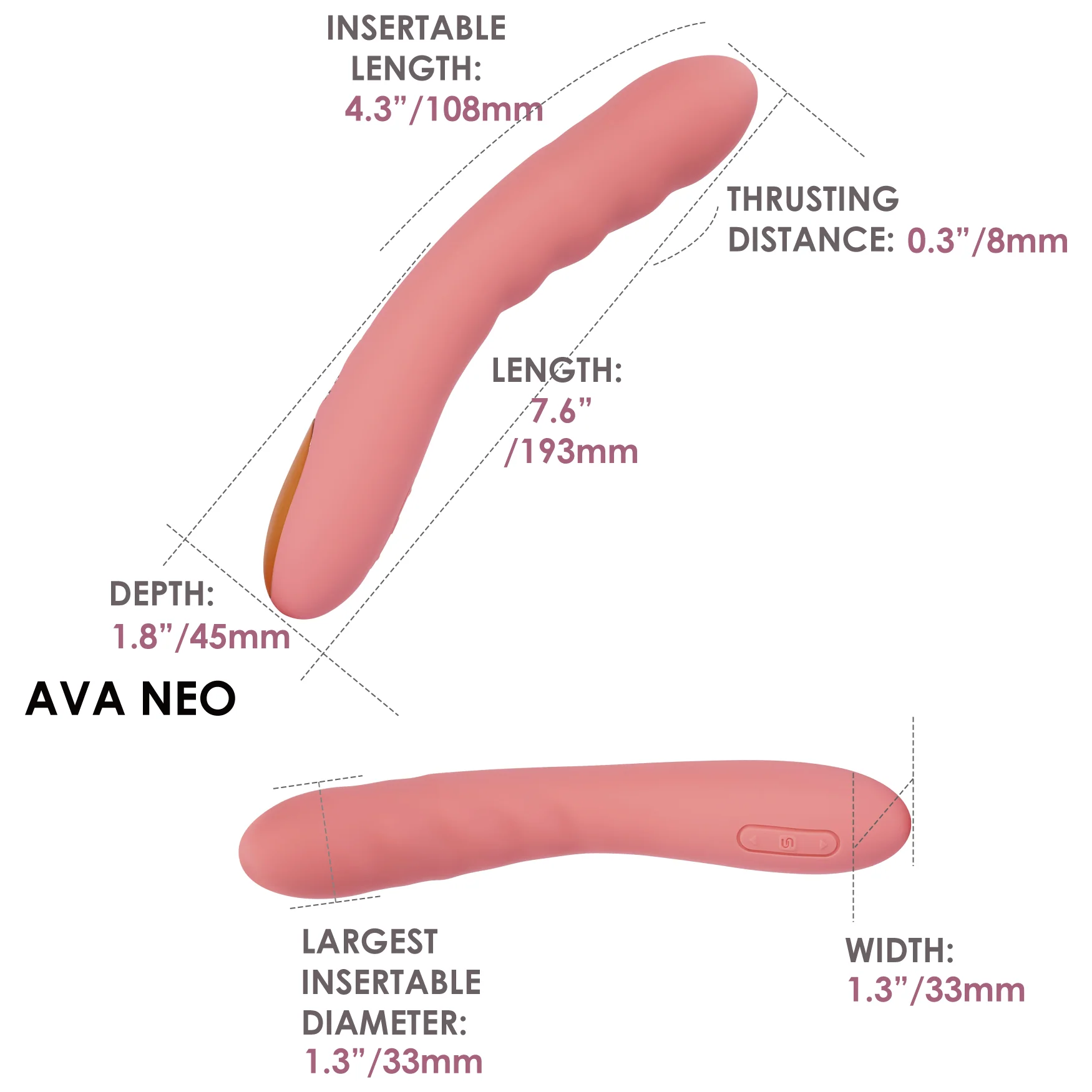 SVAKOM AVA NEO Waterproof Rechargeable Interactive Thrusting Silicone Vibrator - Image 30