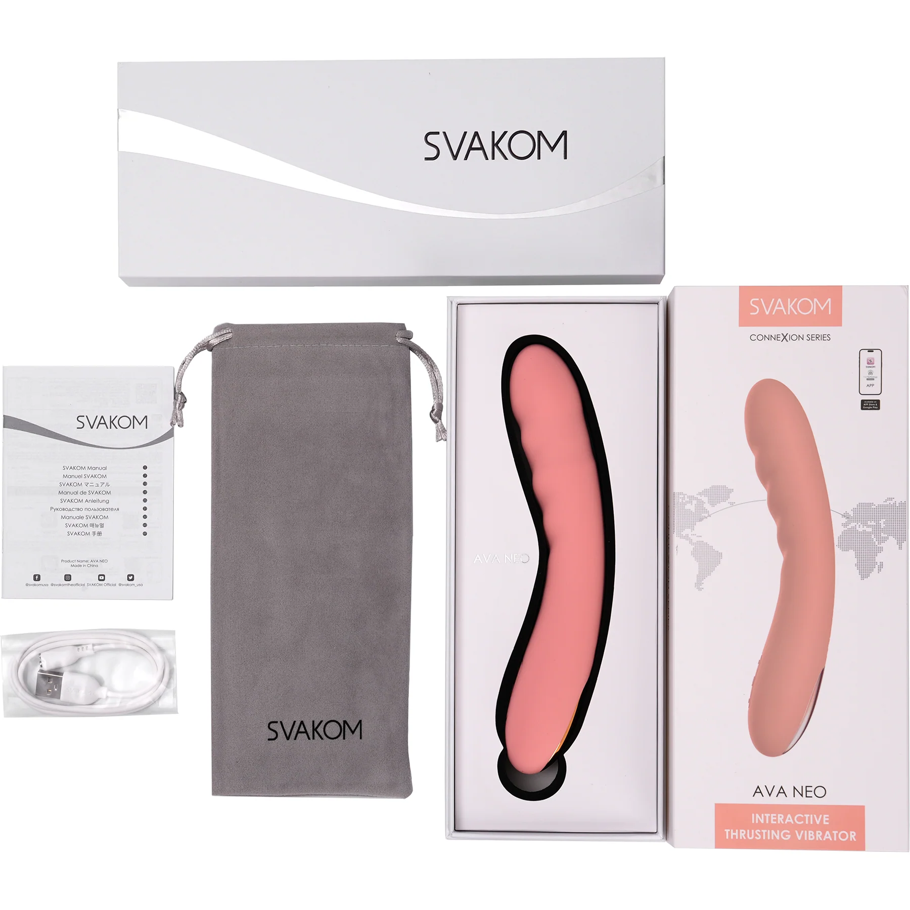 SVAKOM AVA NEO Waterproof Rechargeable Interactive Thrusting Silicone Vibrator - Image 31