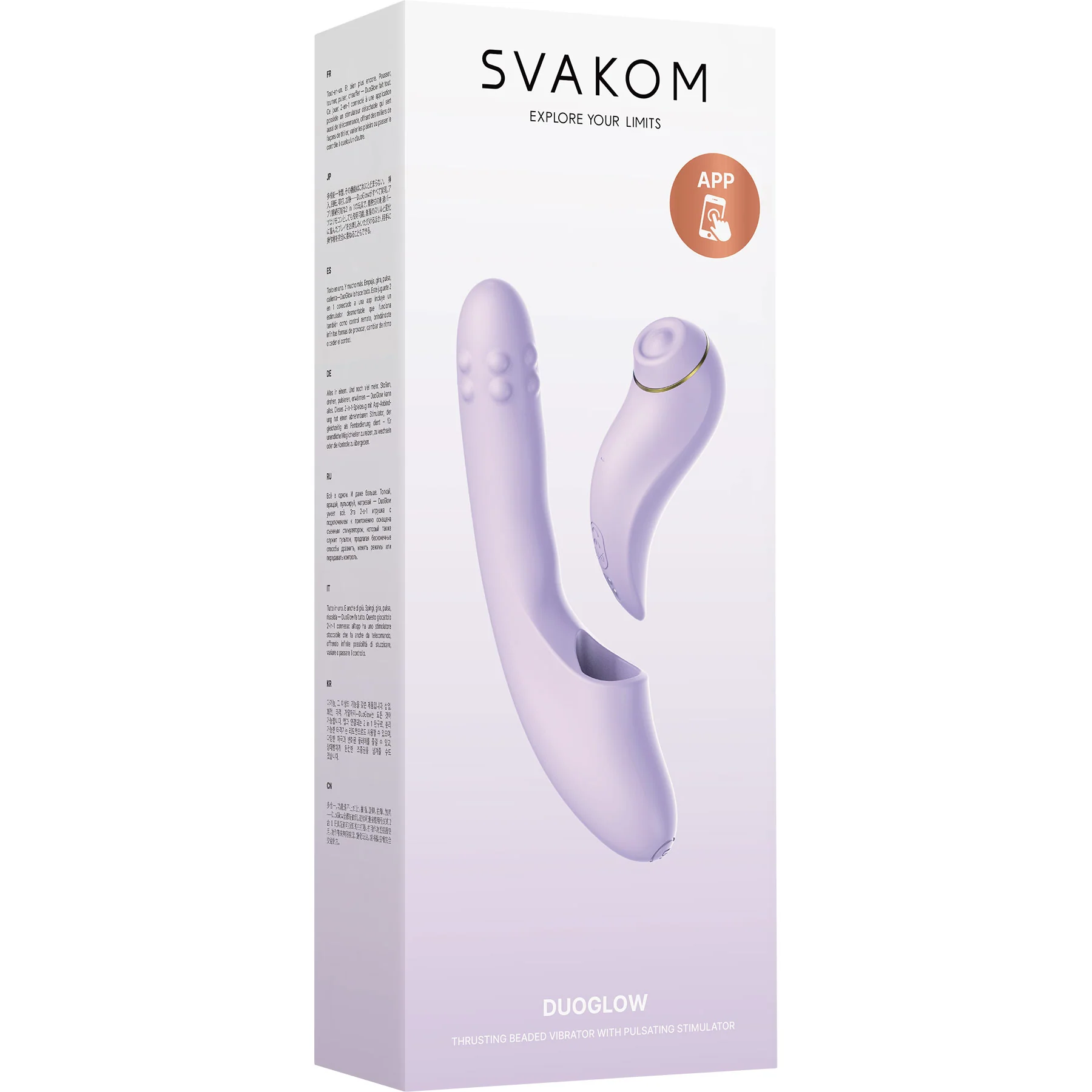 SVAKOM DUOGLOW Thrusting Beaded Vibrator With Pulsating Stimulator - Image 16