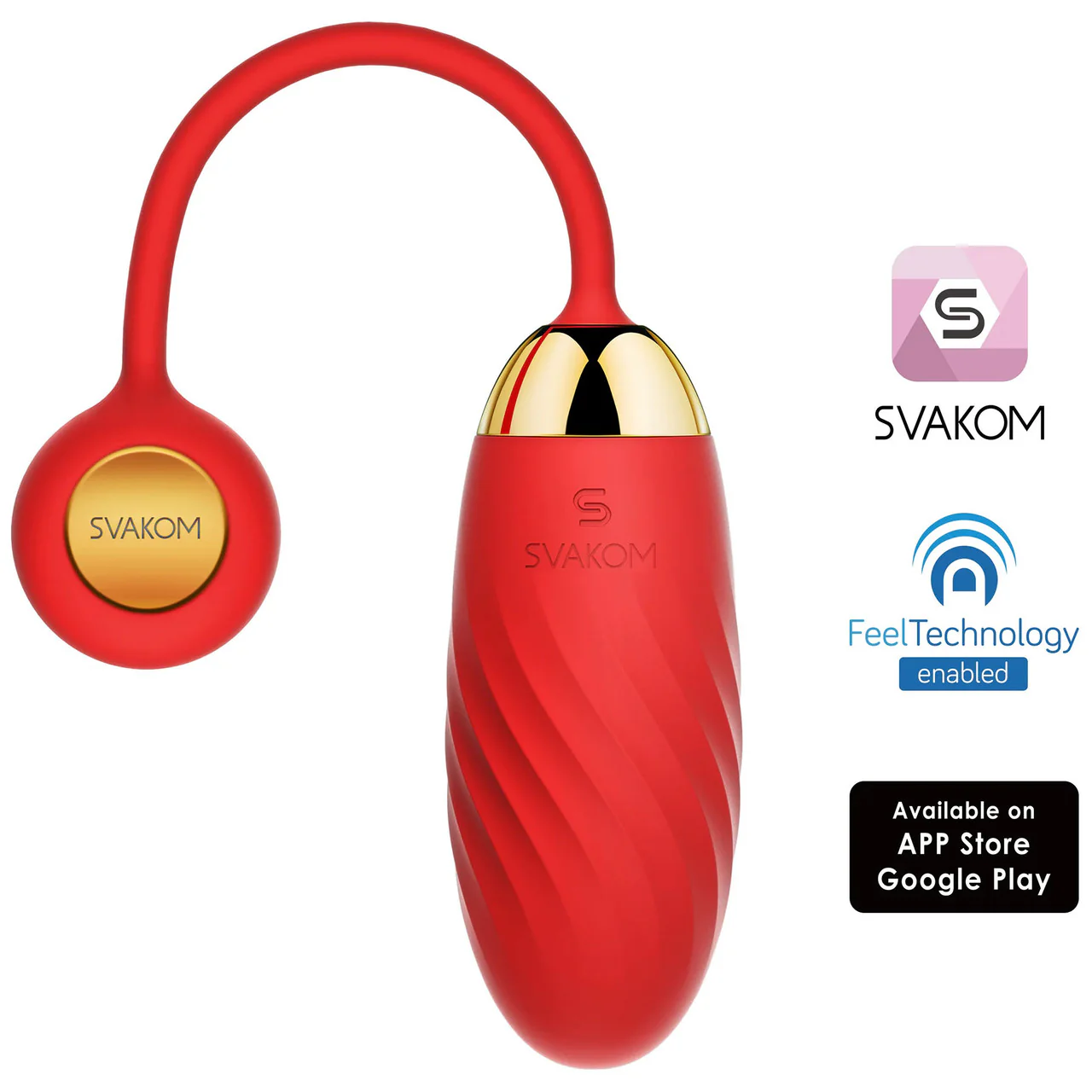 SVAKOM Ella Neo Rechargeable Interactive App Enabled Vibrating Silicone Bullet - Red - Image 3