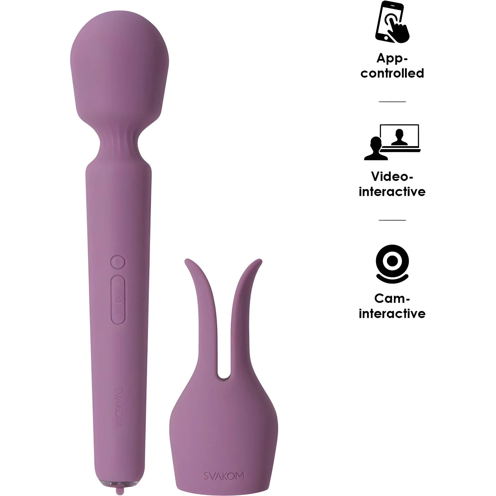 SVAKOM Emma Neo 2 Interactive App Enabled Warming Silicone Vibrator With Rabbit Ears - Image 14