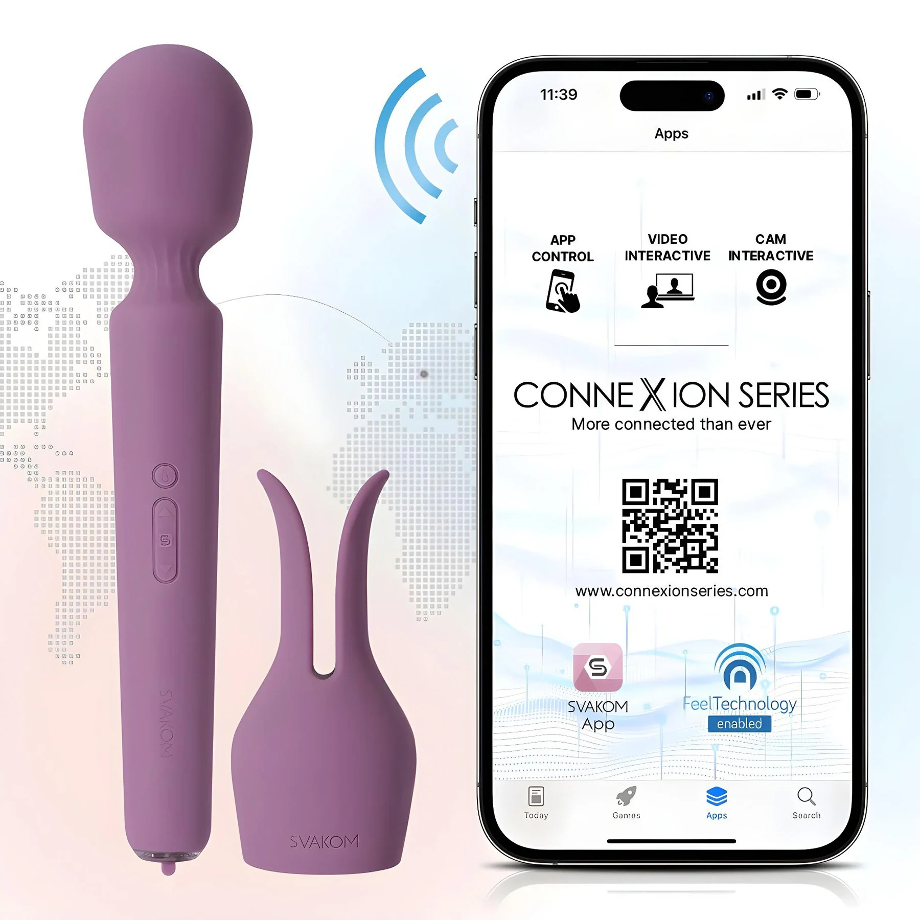 SVAKOM Emma Neo 2 Interactive App Enabled Warming Silicone Vibrator With Rabbit Ears - Image 15
