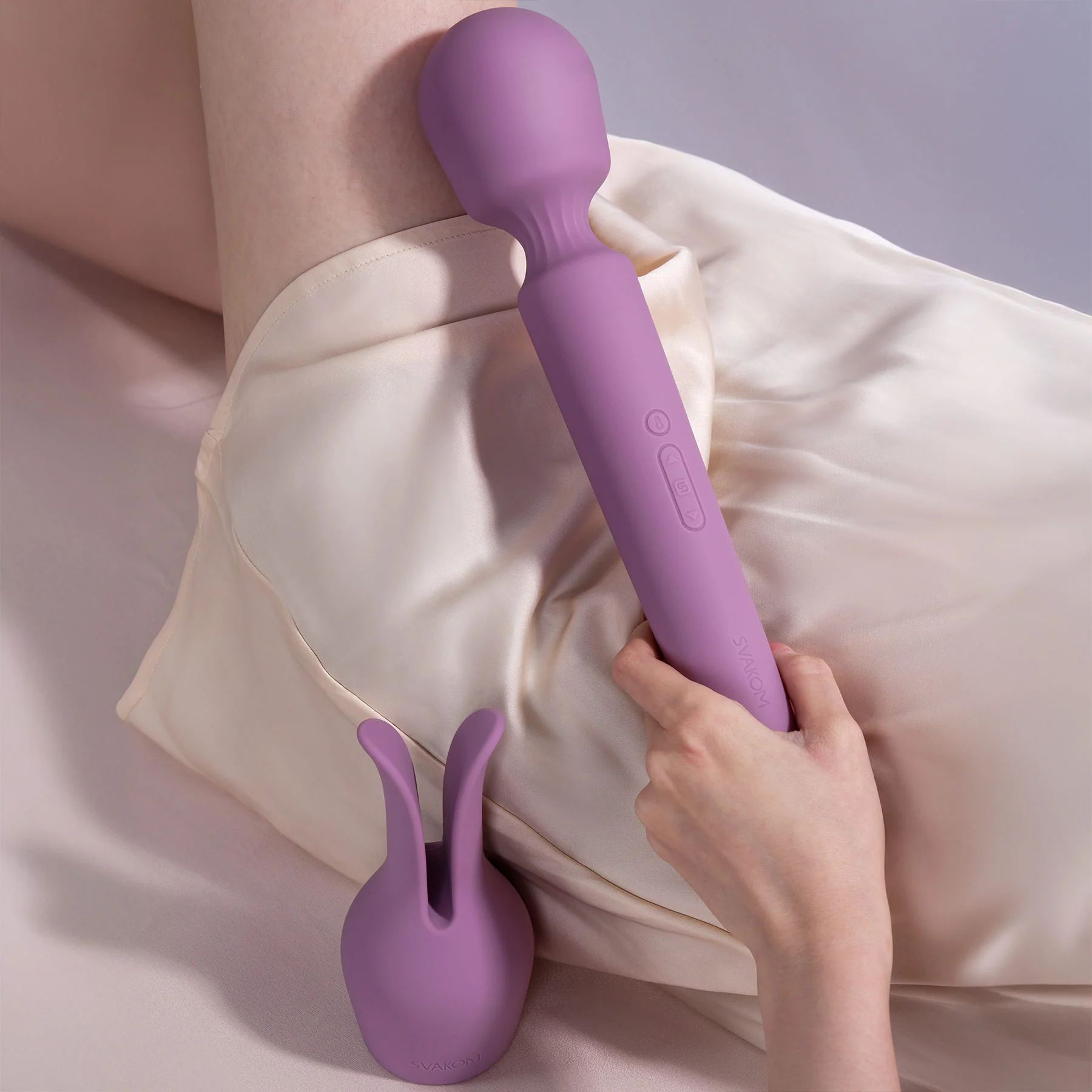 SVAKOM Emma Neo 2 Interactive App Enabled Warming Silicone Vibrator With Rabbit Ears - Image 4