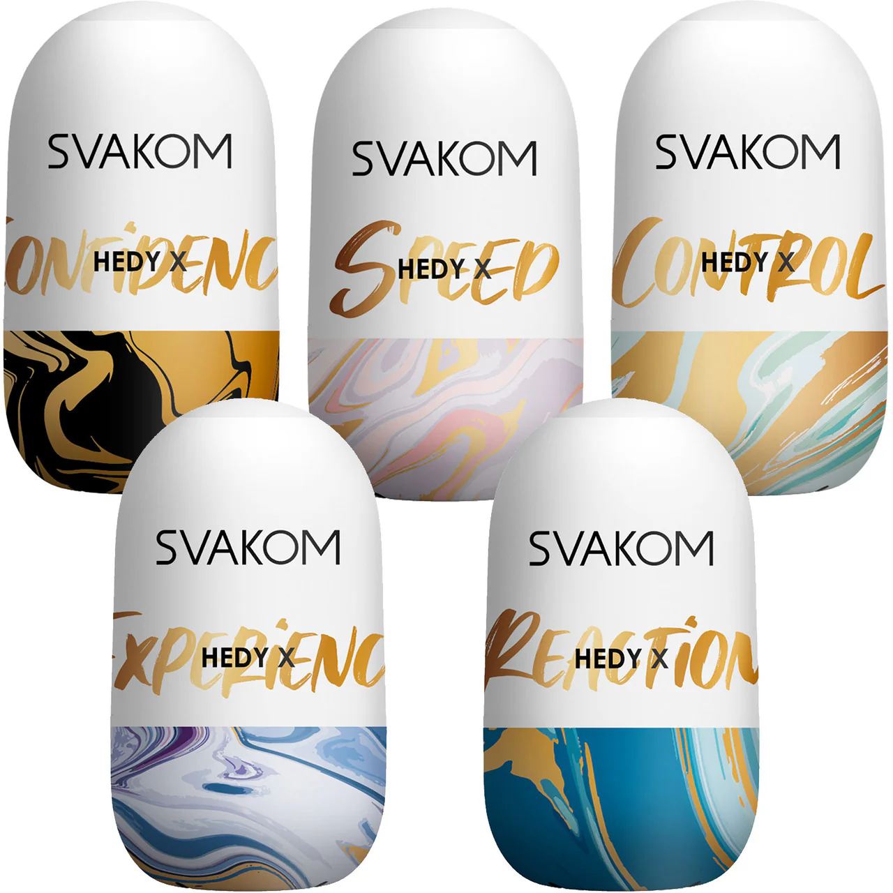 SVAKOM Hedy X Stroking Sleeve Penis Masturbator 5 Piece Variety Pack - Image 8