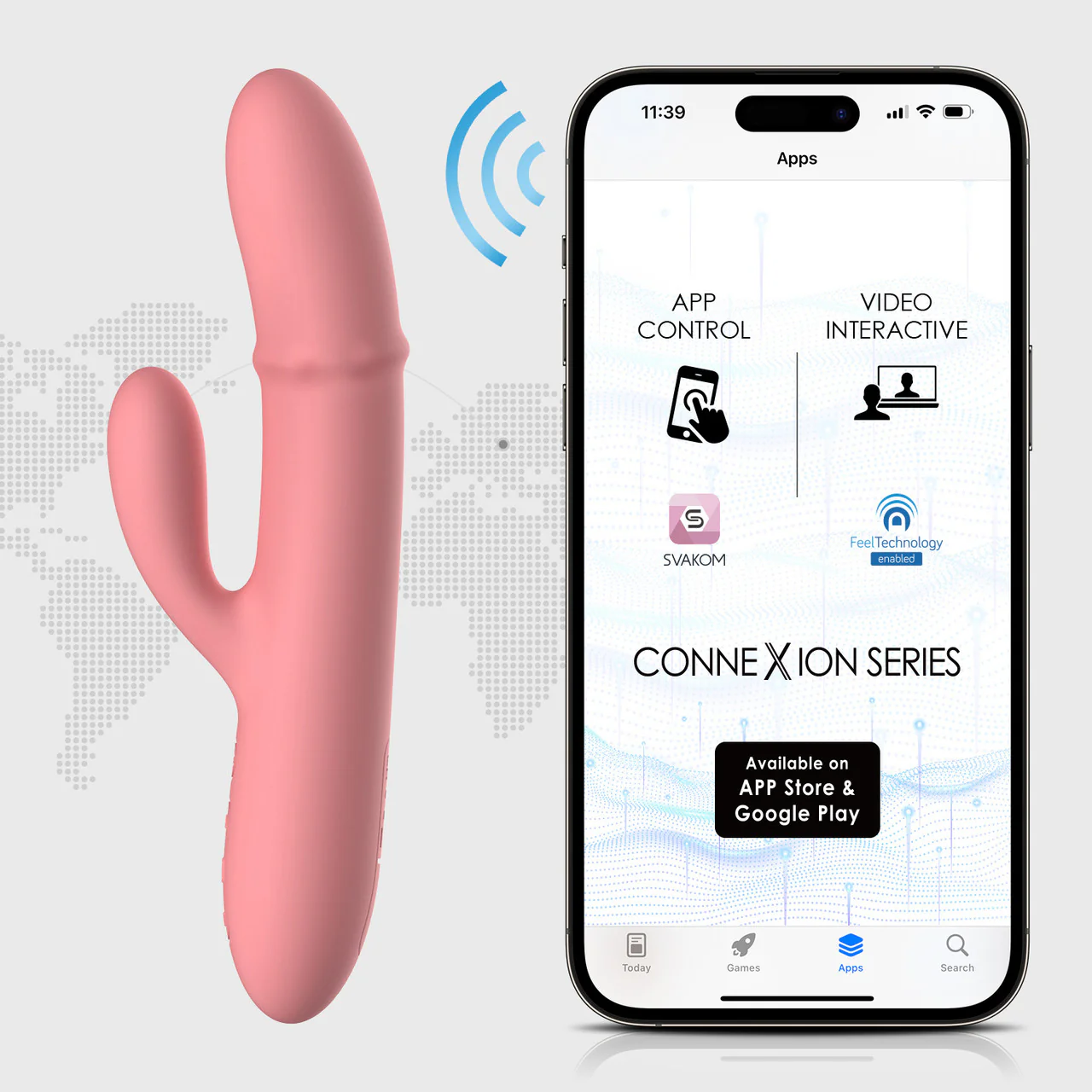 SVAKOM Mora Neo Rechargeable Silicone App Enabled Dual Stimulation Vibrator With Thrusting Beads - Image 7