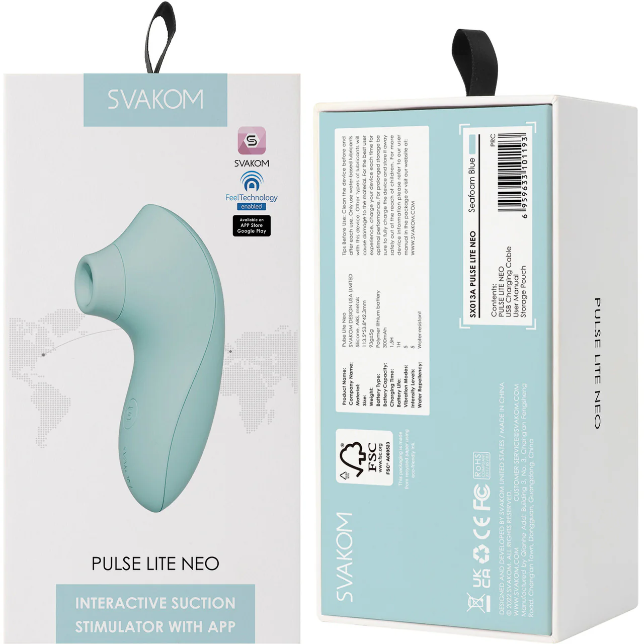 SVAKOM Pulse Lite Neo Rechargeable App Enabled Silicone Pressure Wave Clitoral Stimulator - Spun Sugar - Image 7