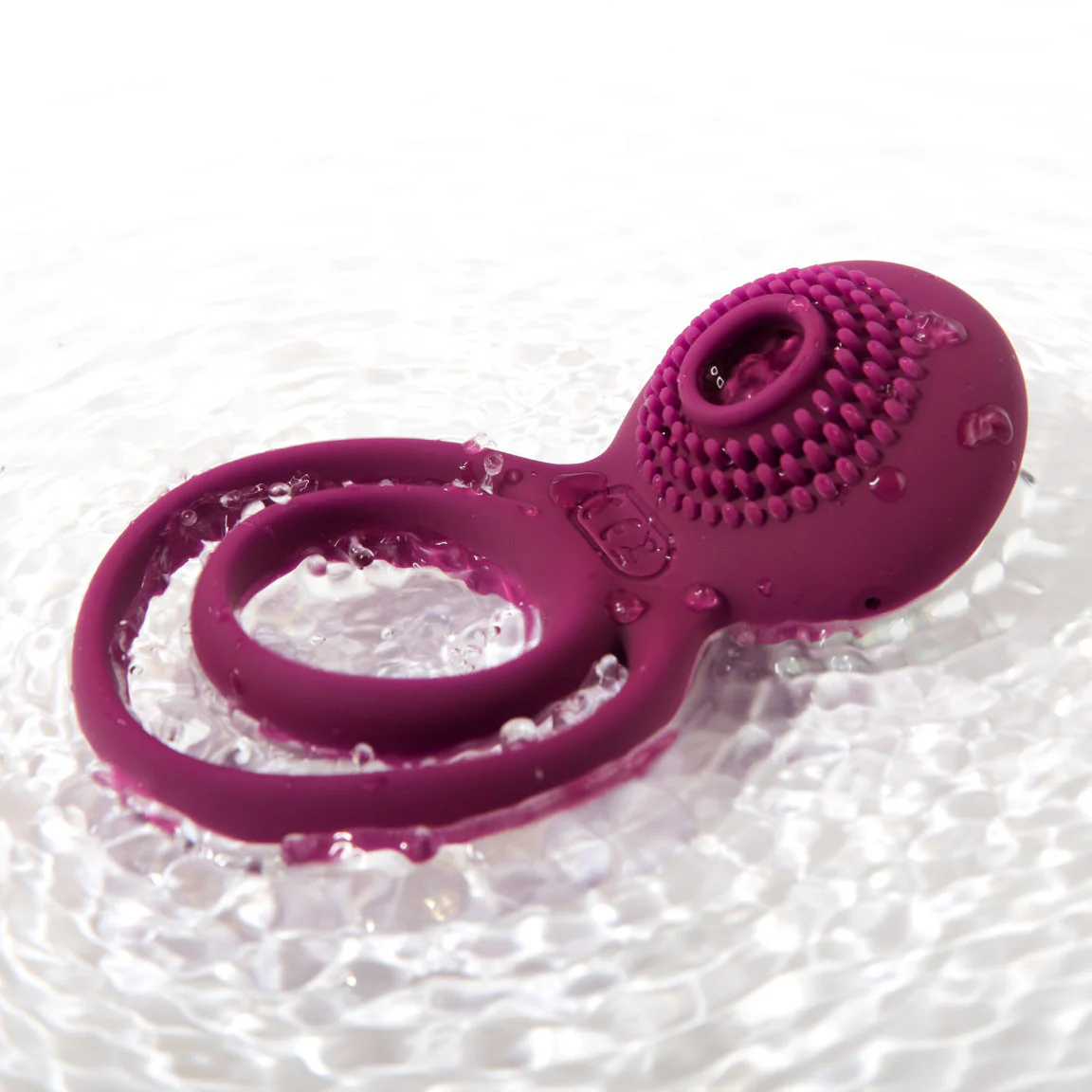 SVAKOM Tammy Double Ring Couples Vibrator Rechargeable Waterproof Silicone Cock & Balls Ring - Violet - Image 10