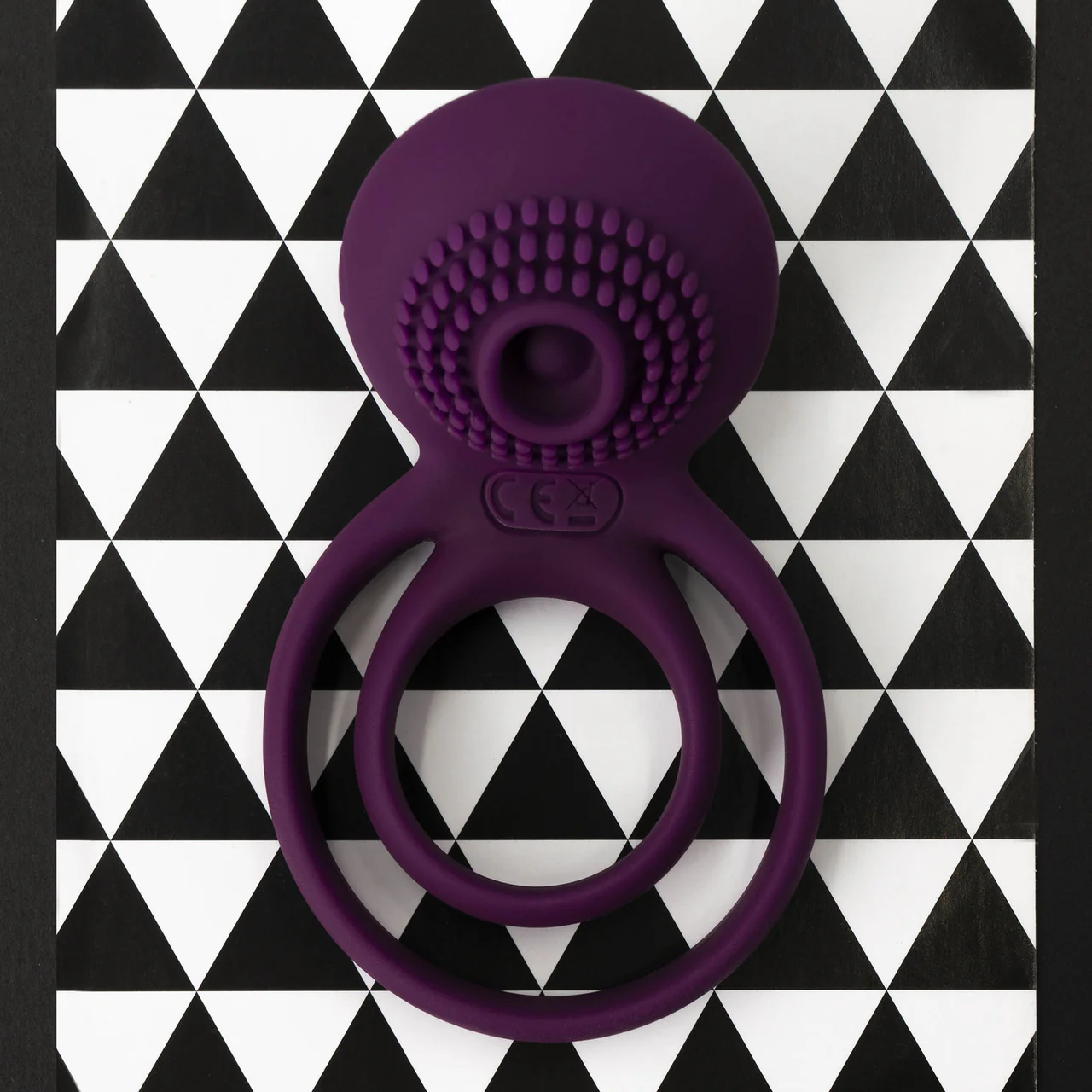 SVAKOM Tammy Double Ring Couples Vibrator Rechargeable Waterproof Silicone Cock & Balls Ring - Violet - Image 12