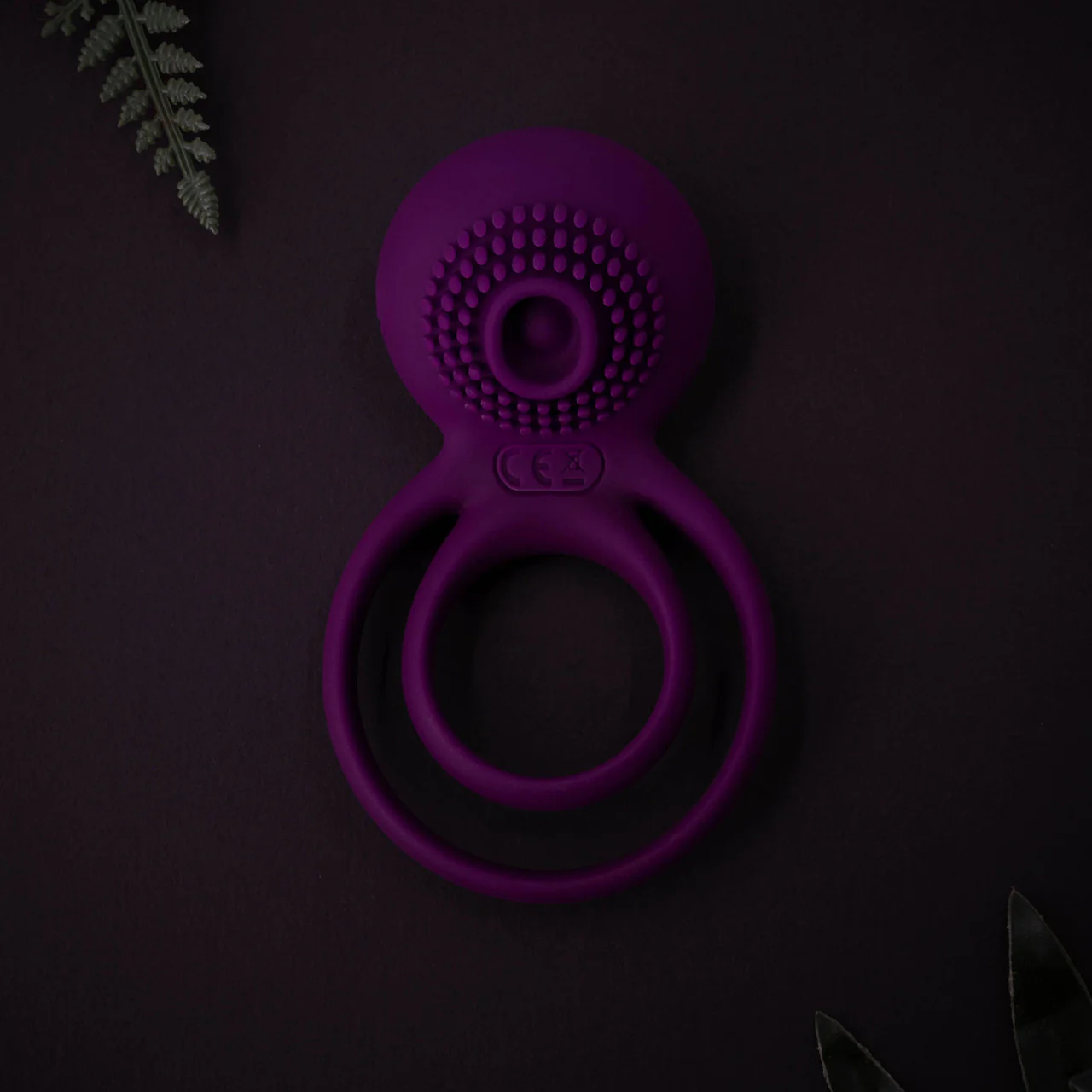 SVAKOM Tammy Double Ring Couples Vibrator Rechargeable Waterproof Silicone Cock & Balls Ring - Violet - Image 13
