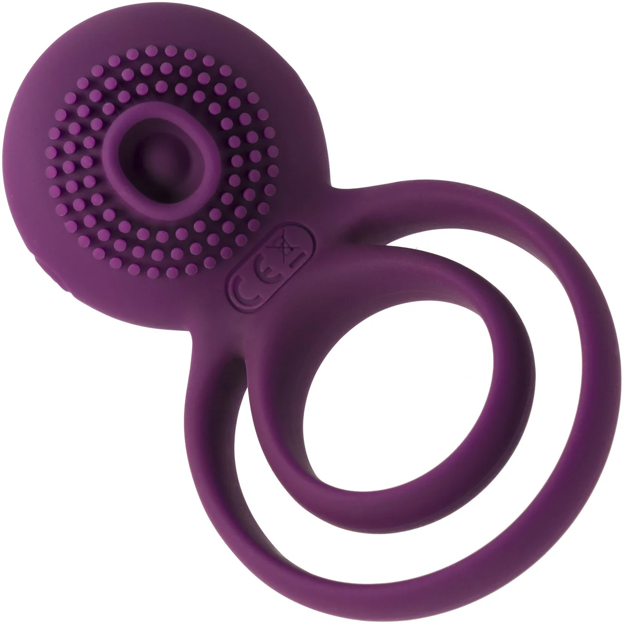 SVAKOM Tammy Double Ring Couples Vibrator Rechargeable Waterproof Silicone Cock & Balls Ring - Violet - Image 2
