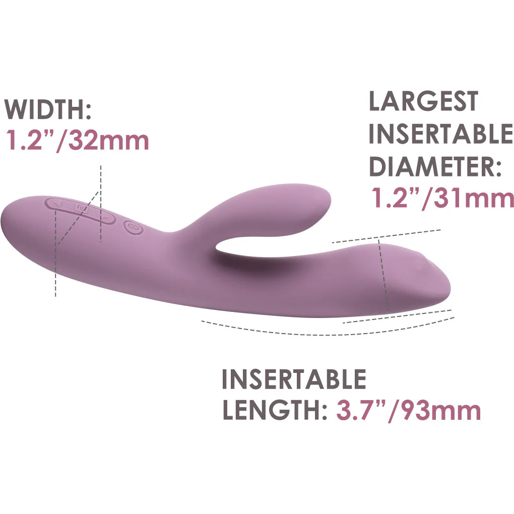 SVAKOM TRYSTA NEO Rechargeable Interactive Silicone Rabbit Vibrator With G-Spot Ball - Romantic Rose - Image 11