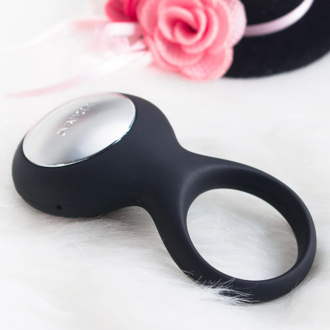 SVAKOM Tyler Vibrating Ring Rechargeable Silicone Cock Ring - Black - Image 15