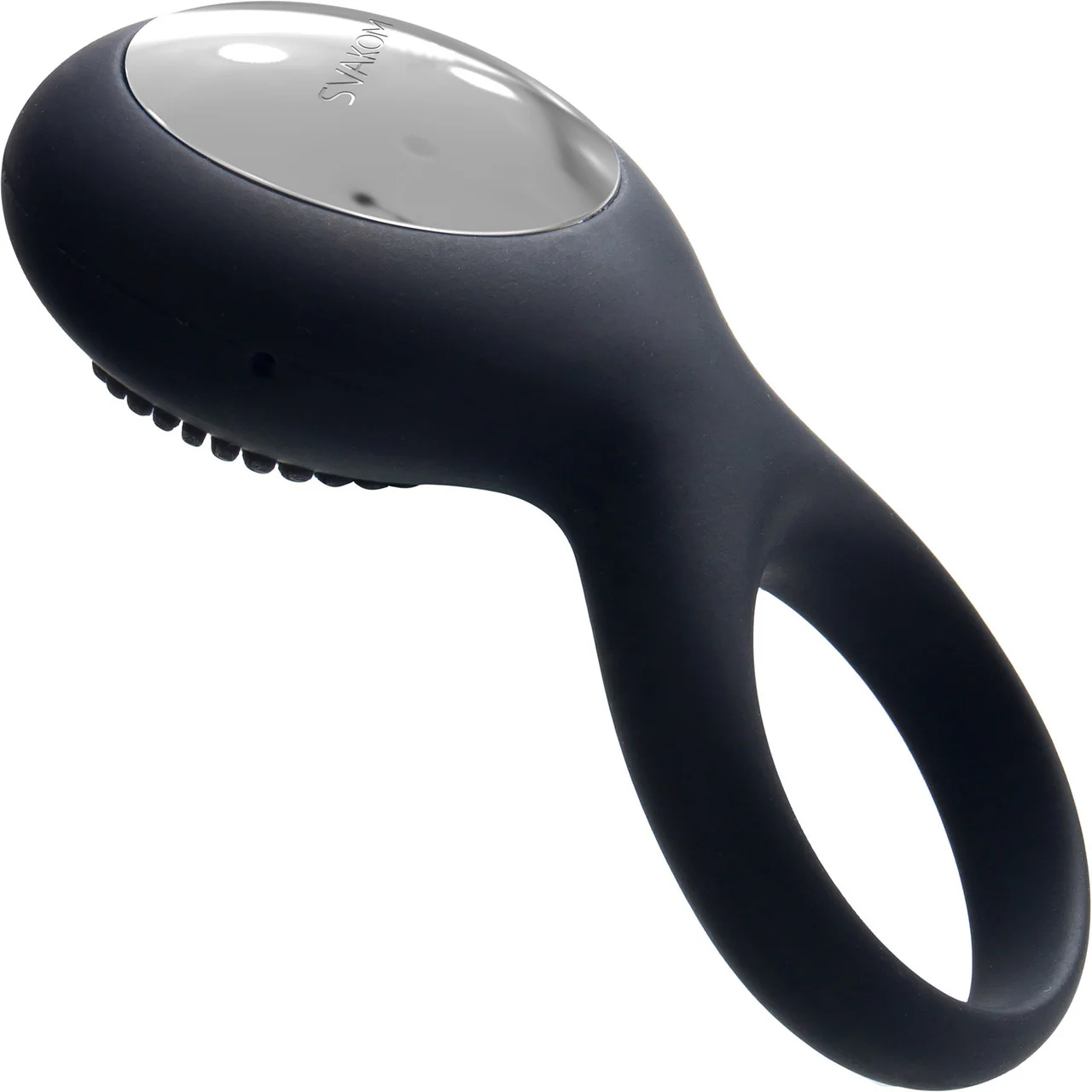 SVAKOM Tyler Vibrating Ring Rechargeable Silicone Cock Ring - Black - Image 4