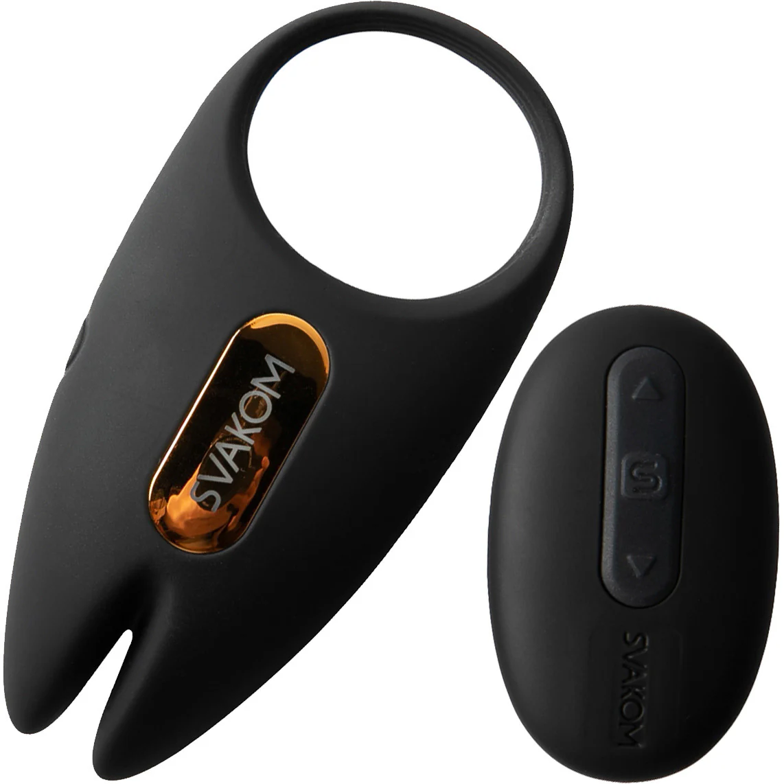 SVAKOM Winni 2 App Enabled Silicone Rechargeable Vibrating Cock Ring With Remote - Black