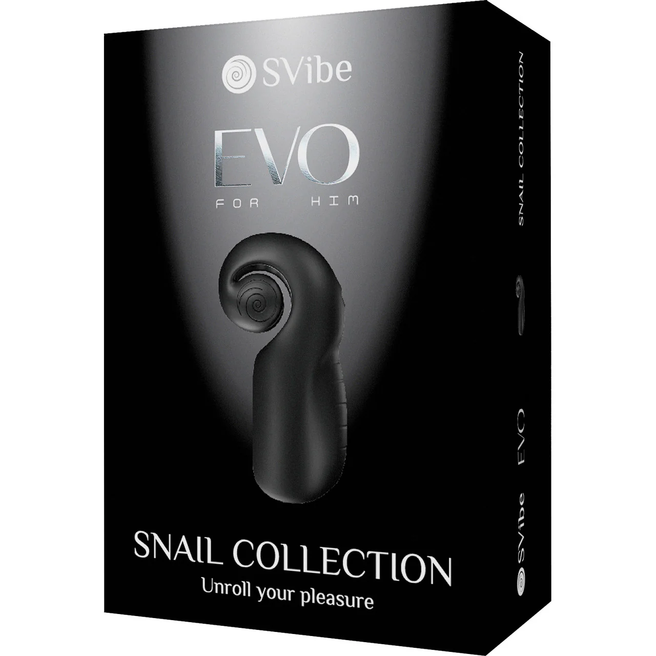 SVibe Snail EVO Silicone Penis Masturbator With Synchronized Head & Shaft Vibrations - Black - Image 10