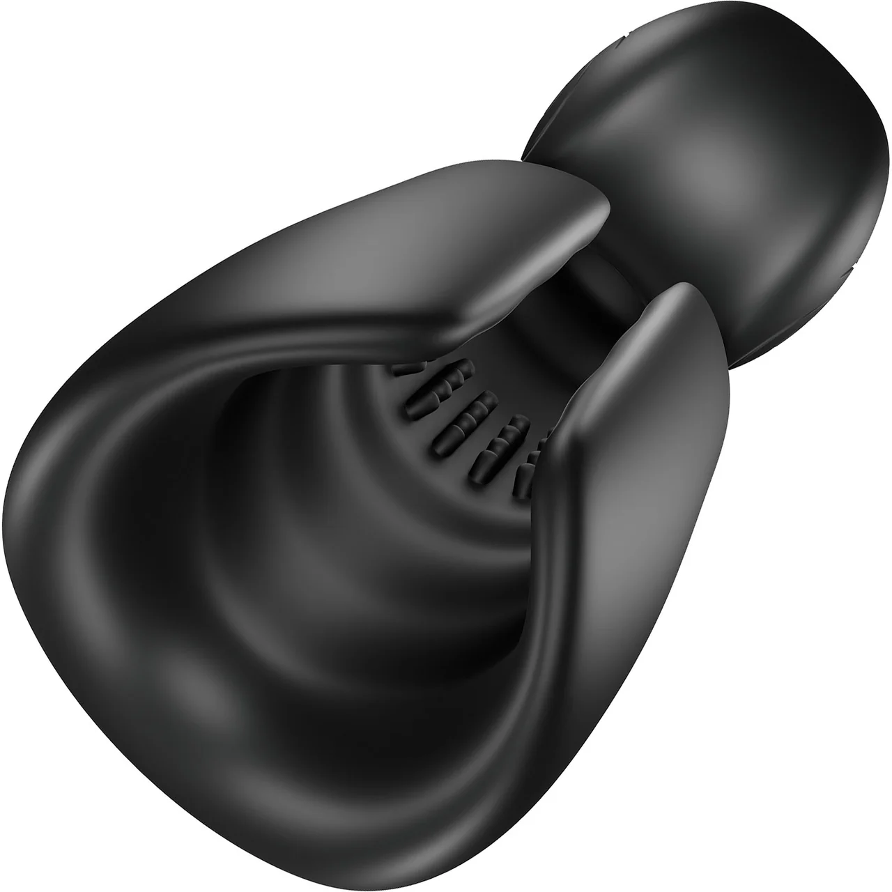 SVibe Snail EVO Silicone Penis Masturbator With Synchronized Head & Shaft Vibrations - Black - Image 3
