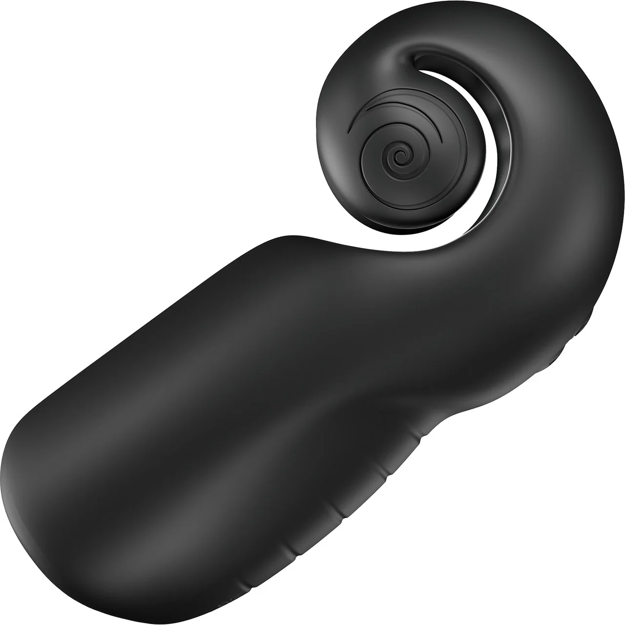 SVibe Snail EVO Silicone Penis Masturbator With Synchronized Head & Shaft Vibrations - Black - Image 7