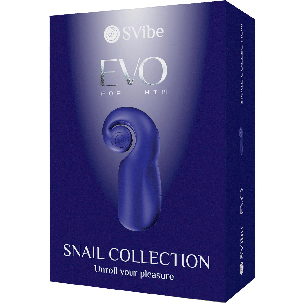 SVibe Snail EVO Silicone Penis Masturbator With Synchronized Head & Shaft Vibrations - Navy - Image 10