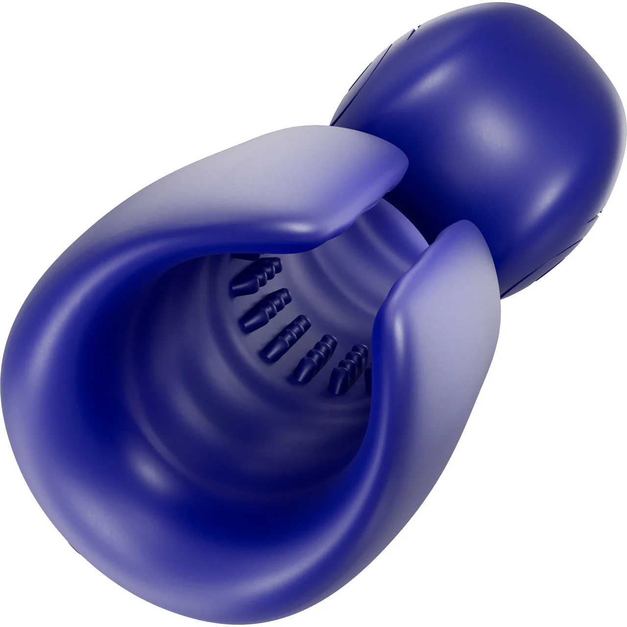 SVibe Snail EVO Silicone Penis Masturbator With Synchronized Head & Shaft Vibrations - Navy - Image 3