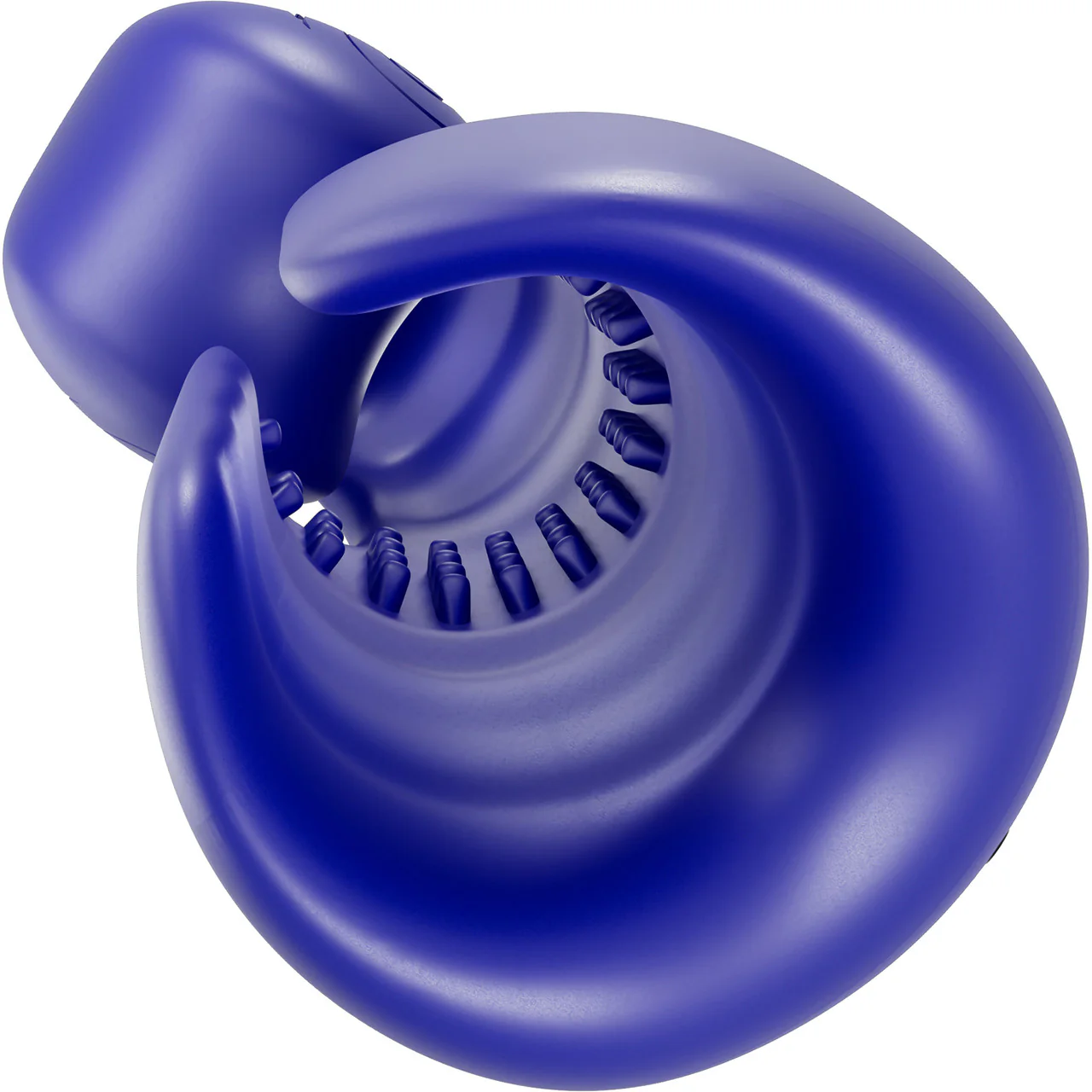 SVibe Snail EVO Silicone Penis Masturbator With Synchronized Head & Shaft Vibrations - Navy - Image 4