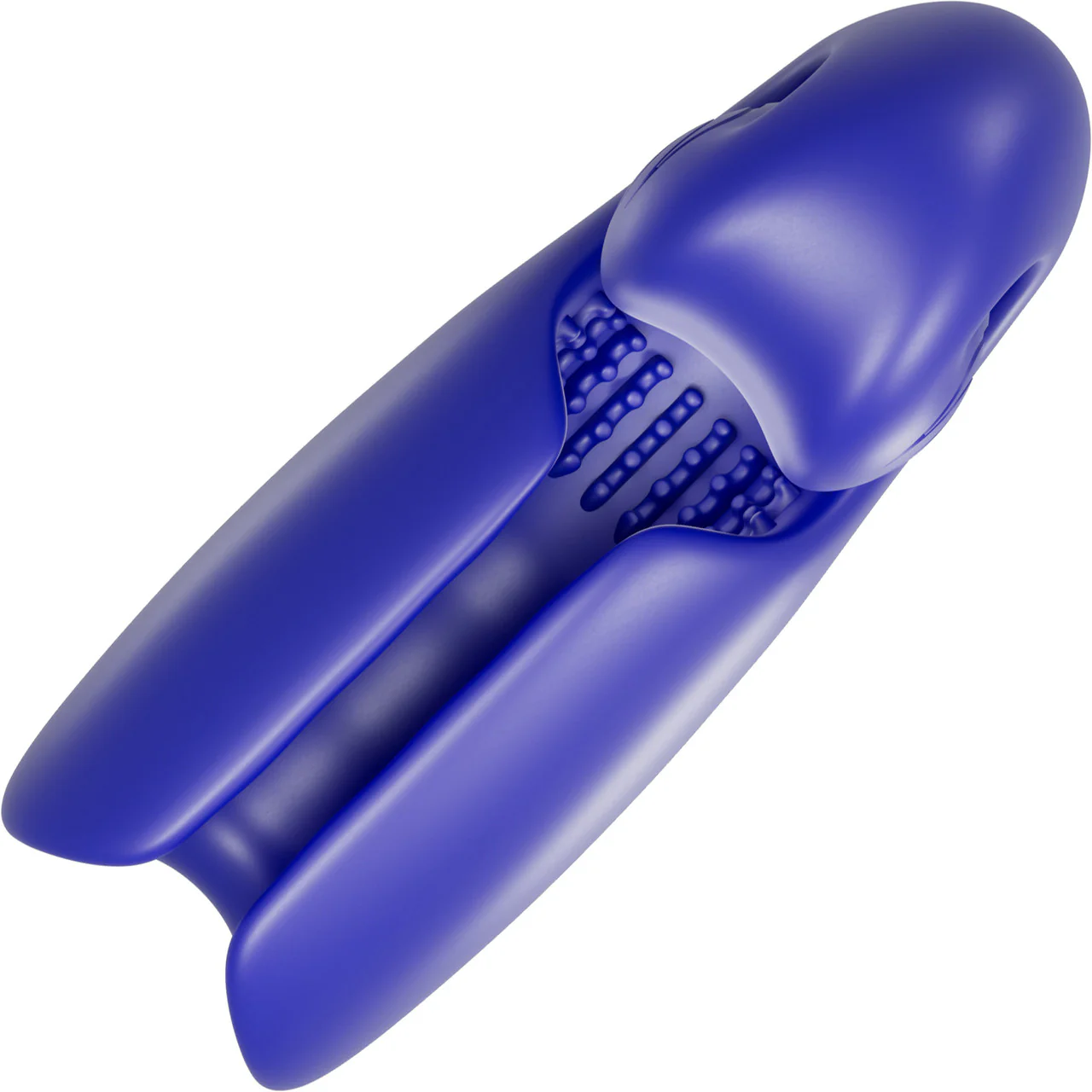 SVibe Snail EVO Silicone Penis Masturbator With Synchronized Head & Shaft Vibrations - Navy - Image 5