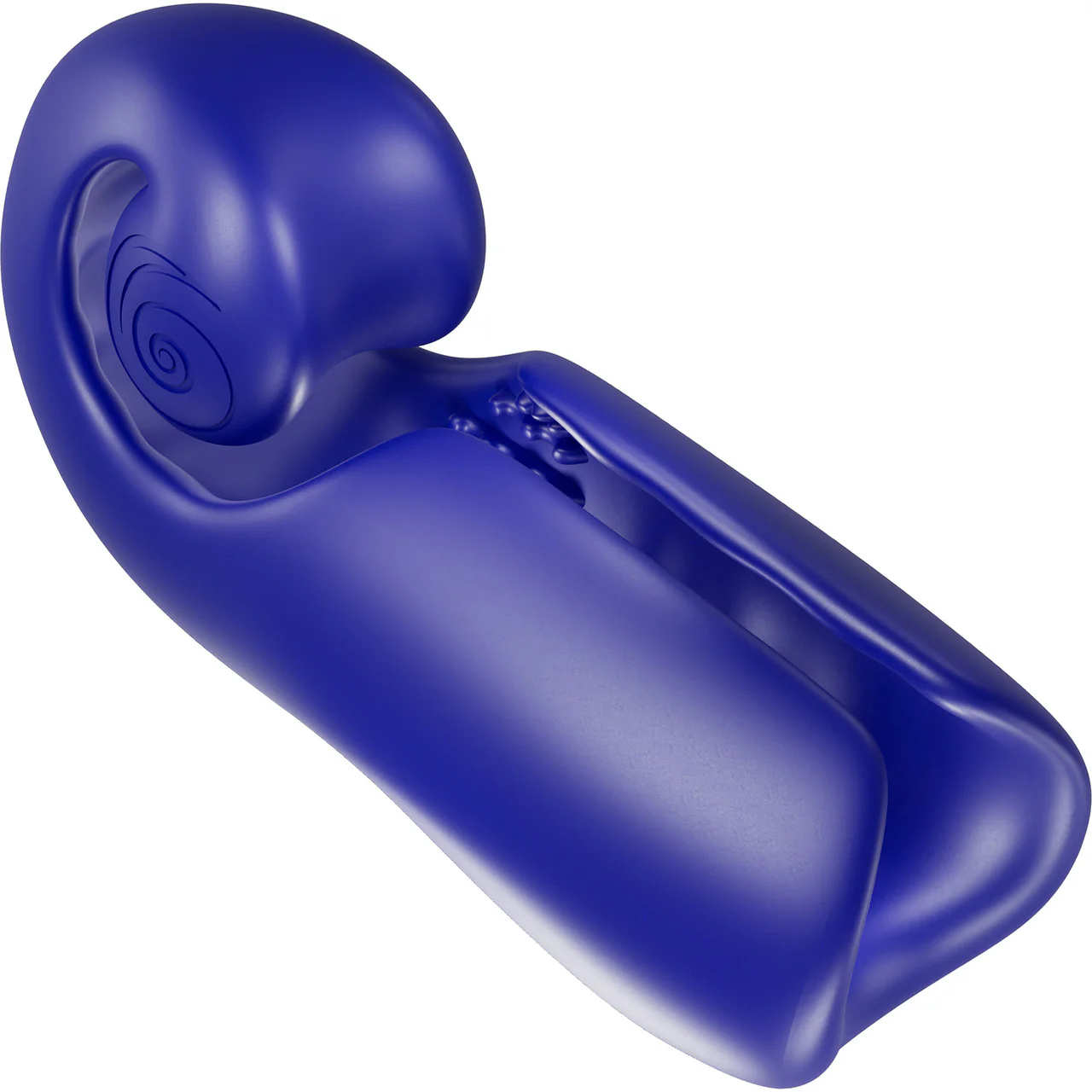 SVibe Snail EVO Silicone Penis Masturbator With Synchronized Head & Shaft Vibrations - Navy - Image 6