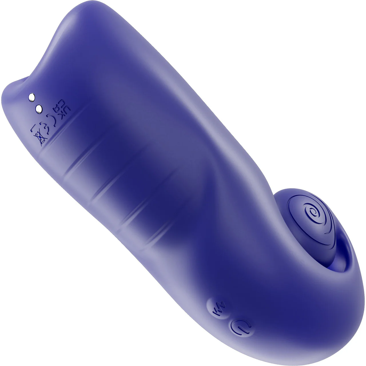 SVibe Snail EVO Silicone Penis Masturbator With Synchronized Head & Shaft Vibrations - Navy - Image 8