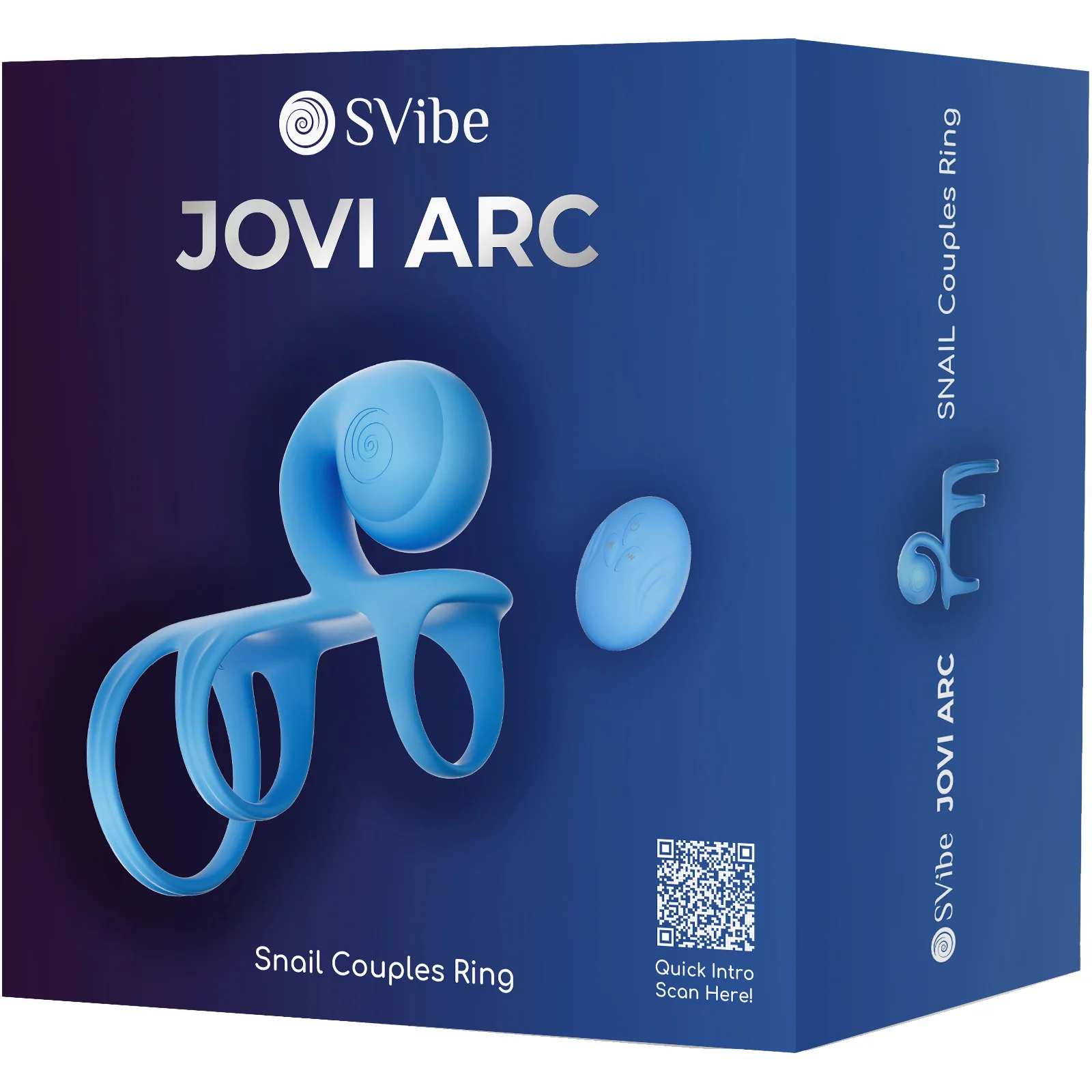 SVibe Snail Jovi Arc Couples Ring Silicone Vibrating Cock Ring With Remote - Image 13