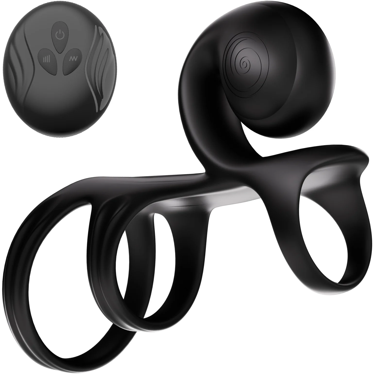 SVibe Snail Jovi Arc Couples Ring Silicone Vibrating Cock Ring With Remote - Image 15