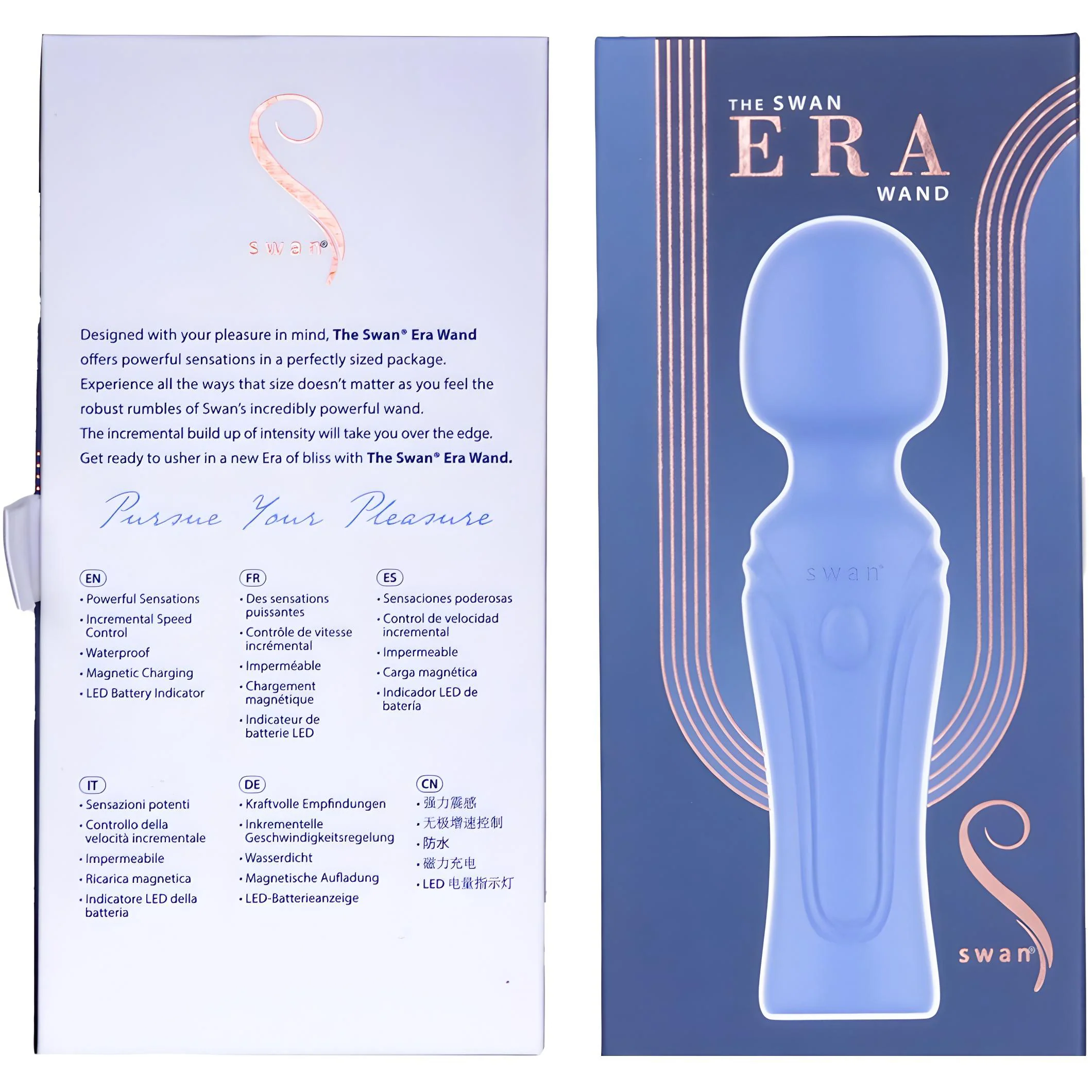 Swan Era Wand Mini Rechargeable Silicone Vibrating Wand - Image 13