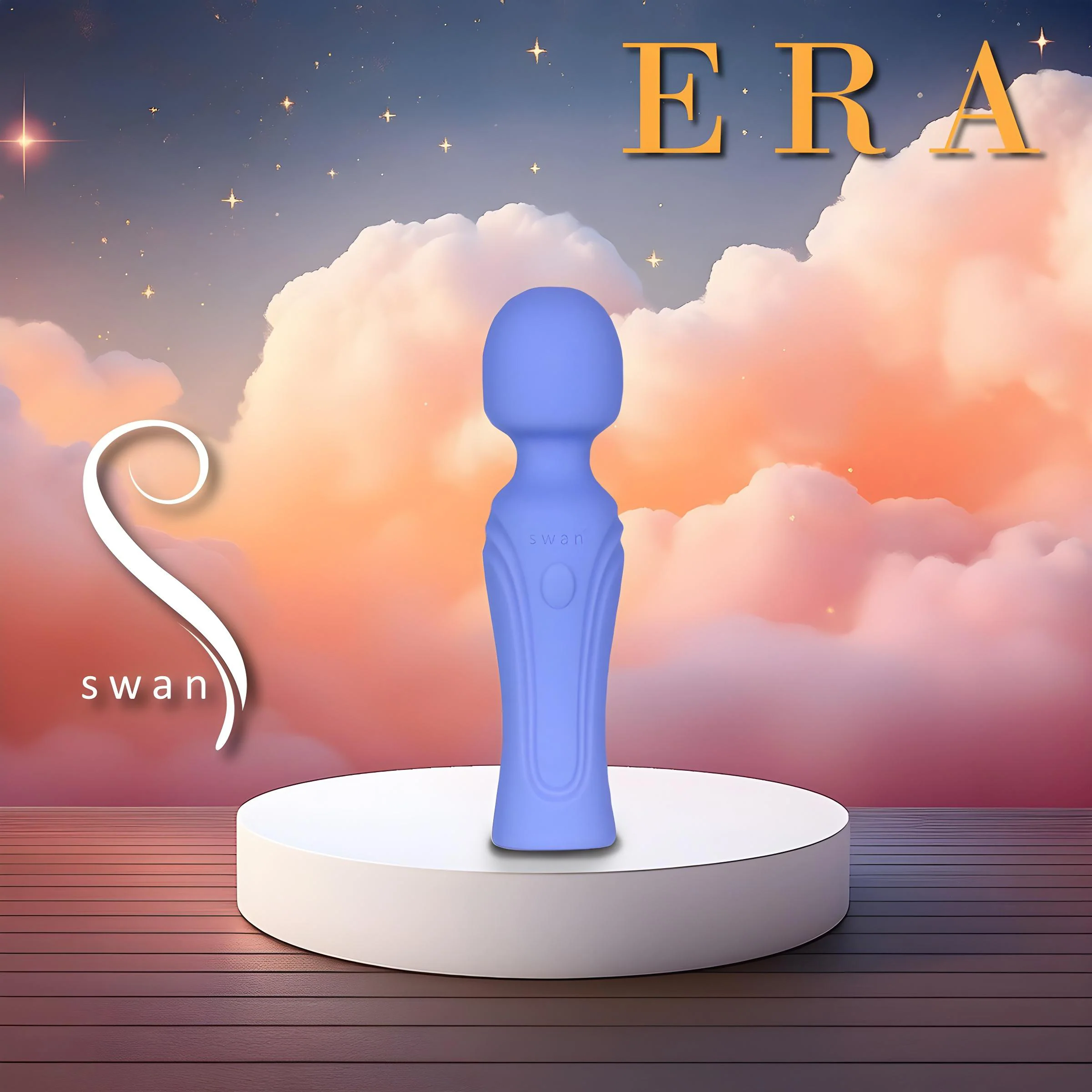 Swan Era Wand Mini Rechargeable Silicone Vibrating Wand - Image 2