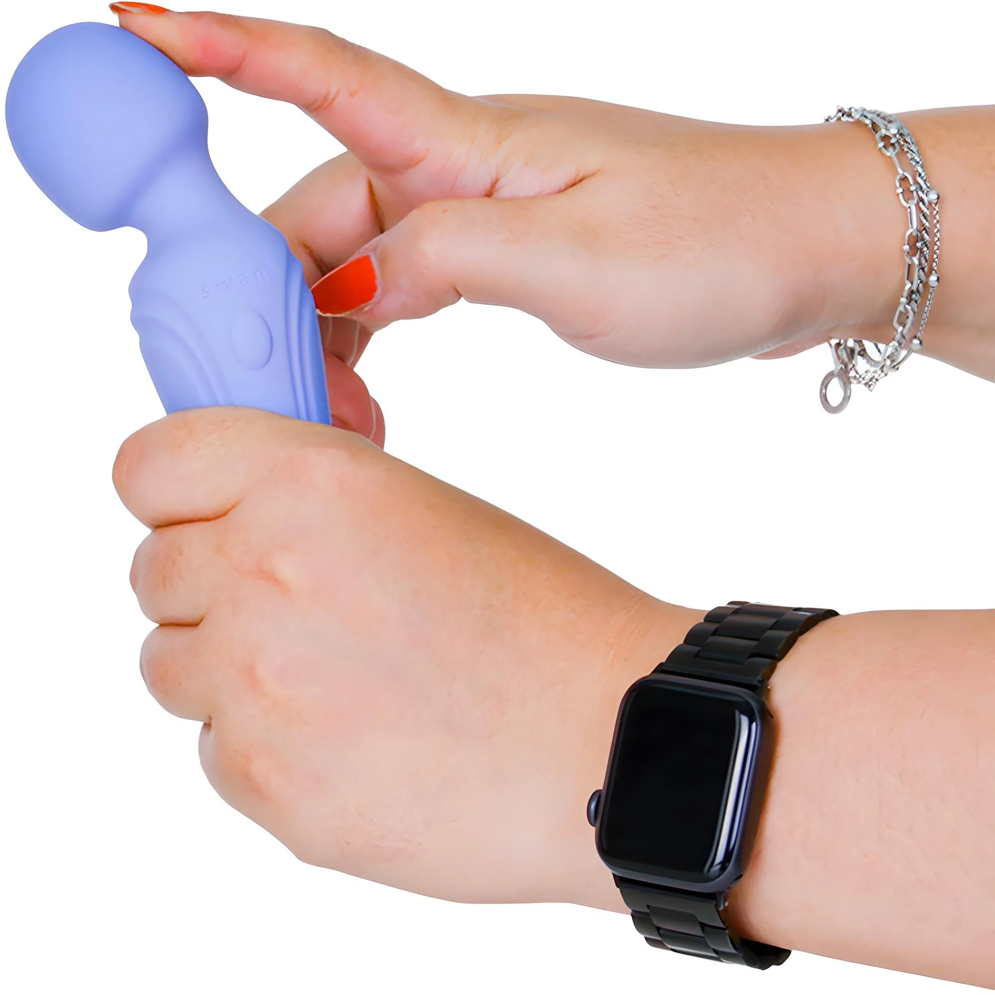 Swan Era Wand Mini Rechargeable Silicone Vibrating Wand - Image 5