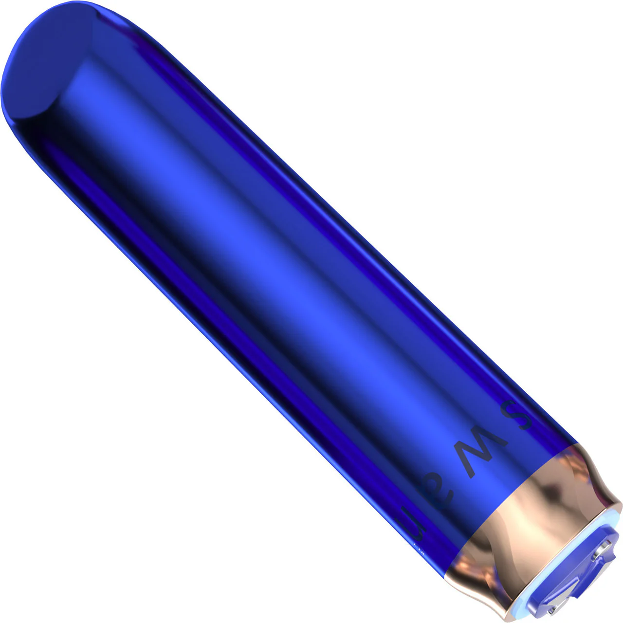 Swan Maximum Rechargeable Waterproof Bullet Vibrator With Silicone Comfy Cuff – Blue - Image 2