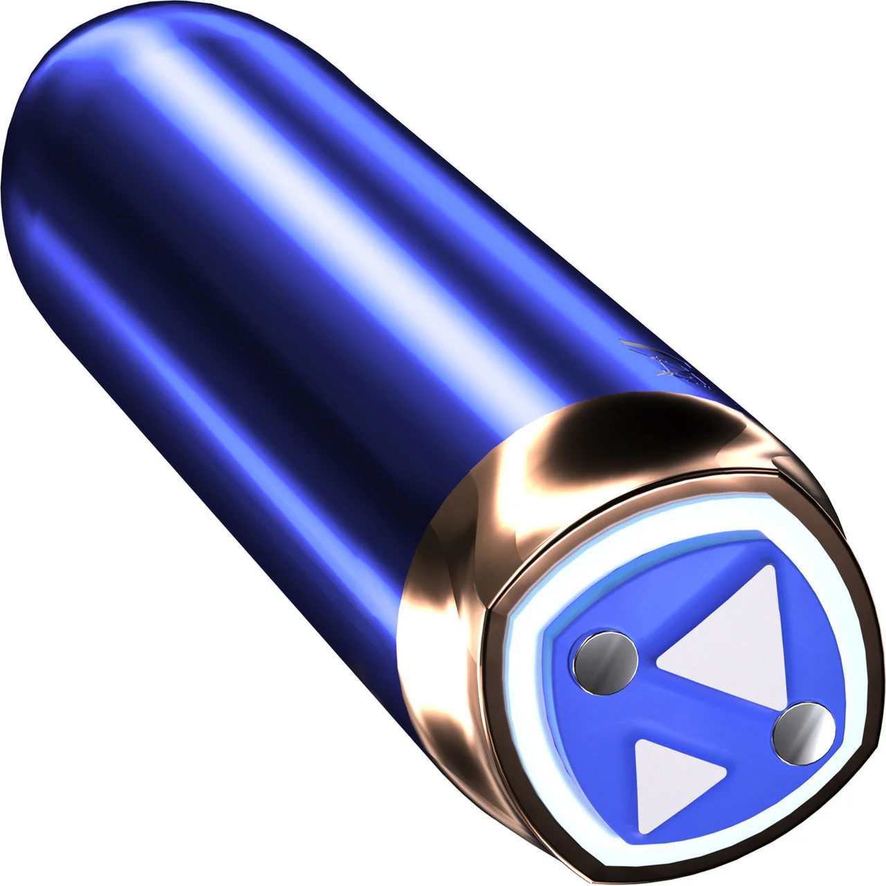 Swan Maximum Rechargeable Waterproof Bullet Vibrator With Silicone Comfy Cuff – Blue - Image 4